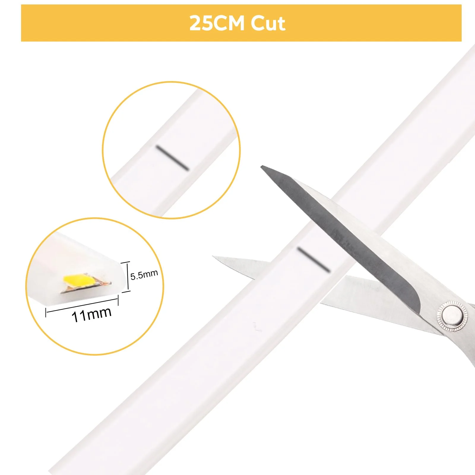 COB LED Strip Lights 9.84 Foot Waterproof Outdoor LED Lights IP67 110V Light Stip Cuttable 320LEDs/m 6000K Cold White with US Plug Indoor Rope Lights for Bedroom Kitchen Under Cabinet 9.84ft Cold White 6000K - Image 5