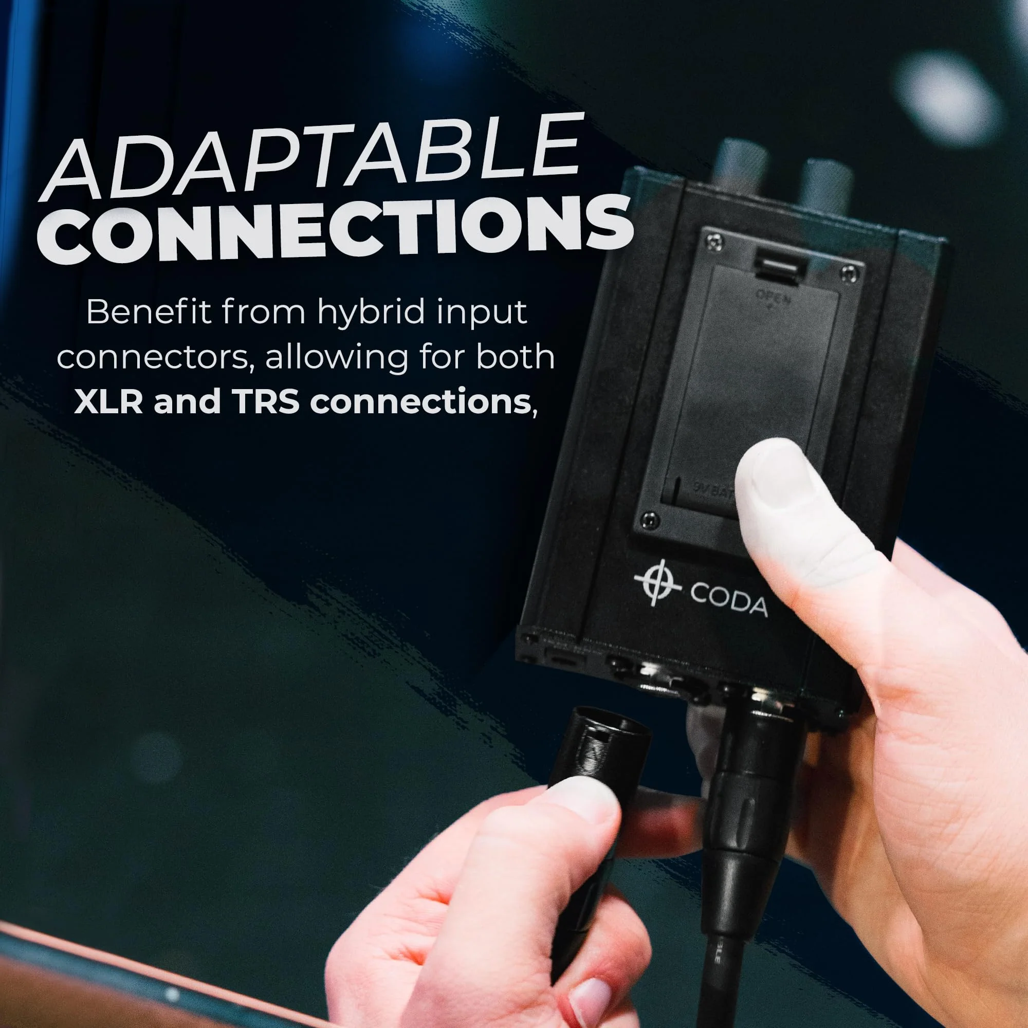 Coda Music Tech Personal in-Ear Monitor System - Ultra-Compact Headphone Amplifier with XLR and TRS Input - Mono, Dual Mono and Stereo Mix Panning - Sturdy Housing with Belt Clip Dual Channel - Image 4