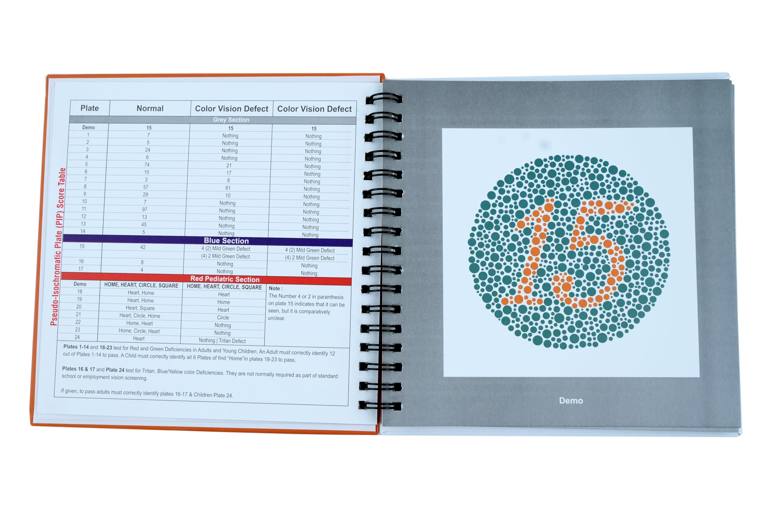 Colour Visibility Test Book 24 Panels