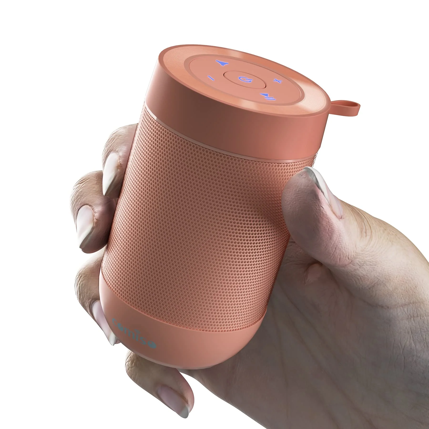comiso Bluetooth Speaker, Portable Bluetooth Speakers with Wireless Stereo Pairing, Built in Mic, 360° HD Sound,IP65 Waterproof Speaker,Support TF Card, for Home/Party/Outdoor/Beach,Gift For Men/Women Pink
