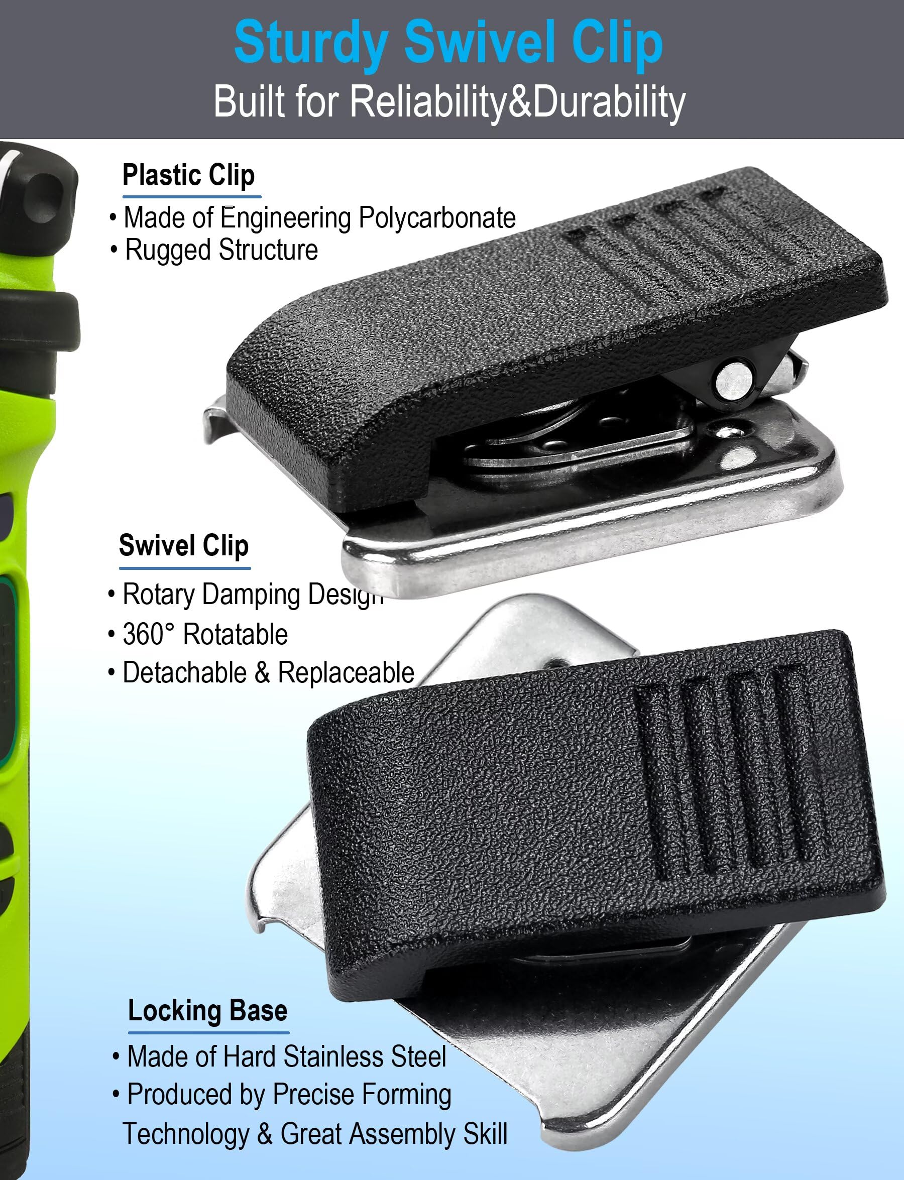 commountain Speaker Mic Compatible for Motorola Radios APX-6000 XPR-7550e APX-8000 (7000 4000) XPR-7350e (7580e 7380e 7550 7350) APX6000 APX7000 APX8000 XPR7550 XPR7550e, Shoulder Microphone Black - Image 7