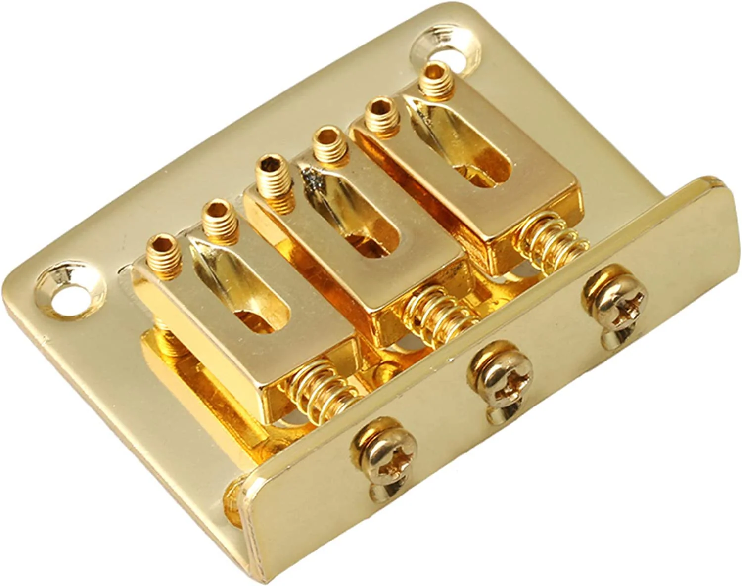 Complete 3 String Box Guitar Replacement Part inclued Saddle Bridge Tuning Pegs Keys Control Knobs Strap Locks Screws Washers Gold-plated - Image 2