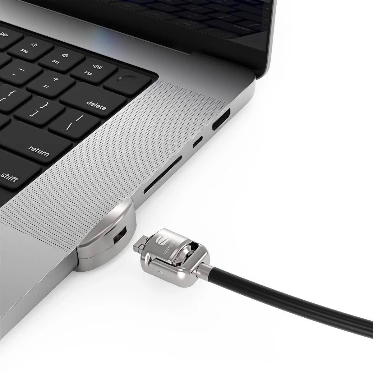 Compulocks Ledge Lock Adapter and keyed Cable Lock for M1,M2 & M3 MacBook Pro 16" Silver - Image 3