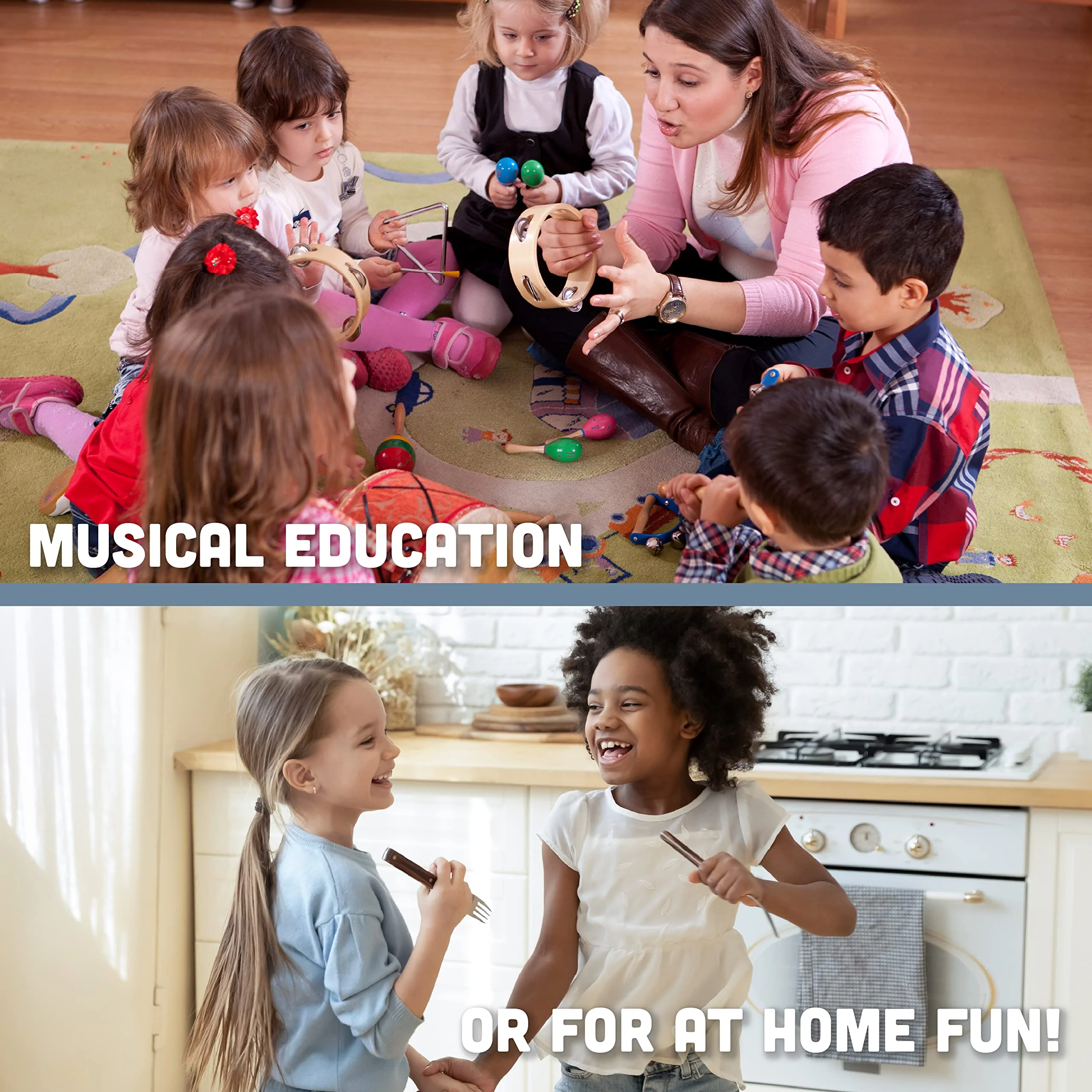 Constructive Playthings 6 in. Fine Polished Brass Finger Cymbals for Rhythm Band with Attached Knobs, Kids Instruments Teach Tempo and Keeping a Beat, Toddler Toys for 3 Years and Older - Image 6