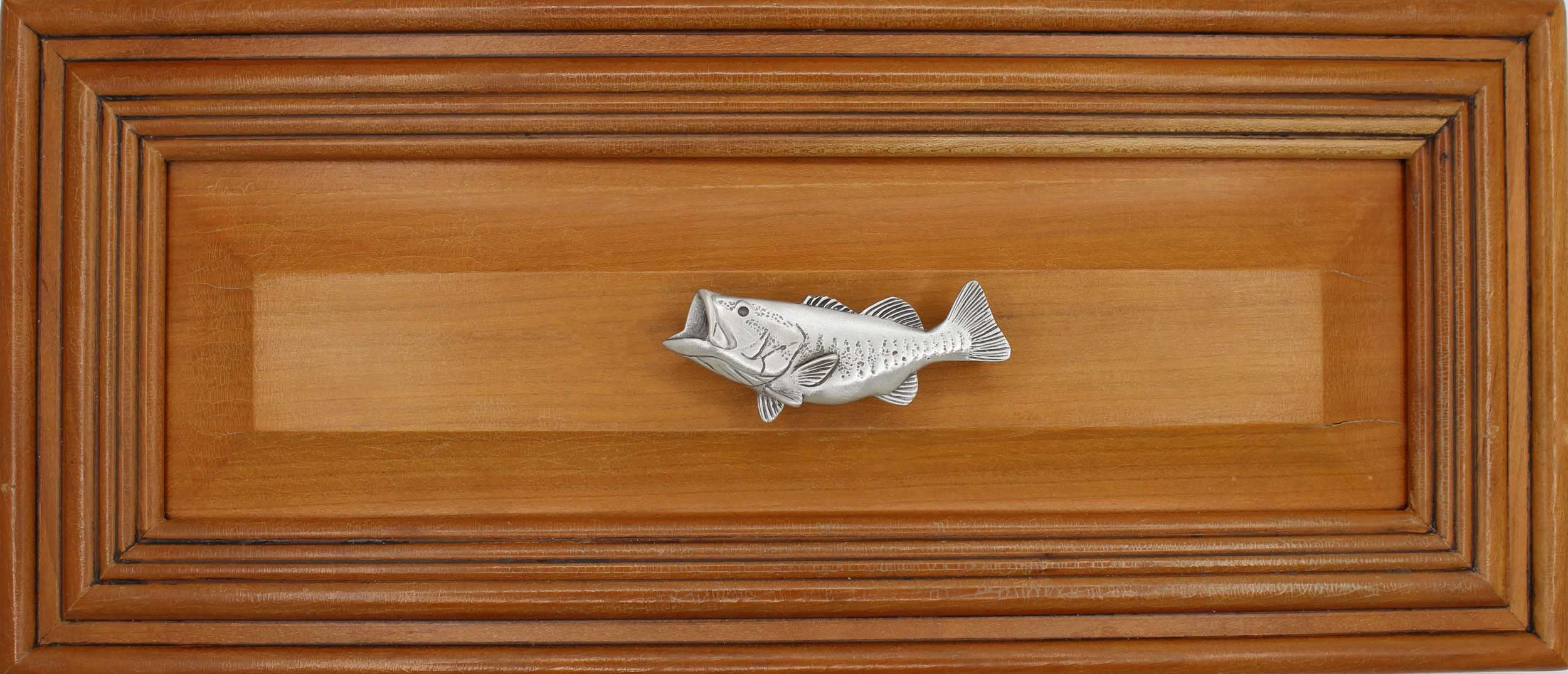 Costello Coastal - Bass Cabinet Knob (Left Facing) - Artist Designed Pewter Hardware Left Facing - Image 5