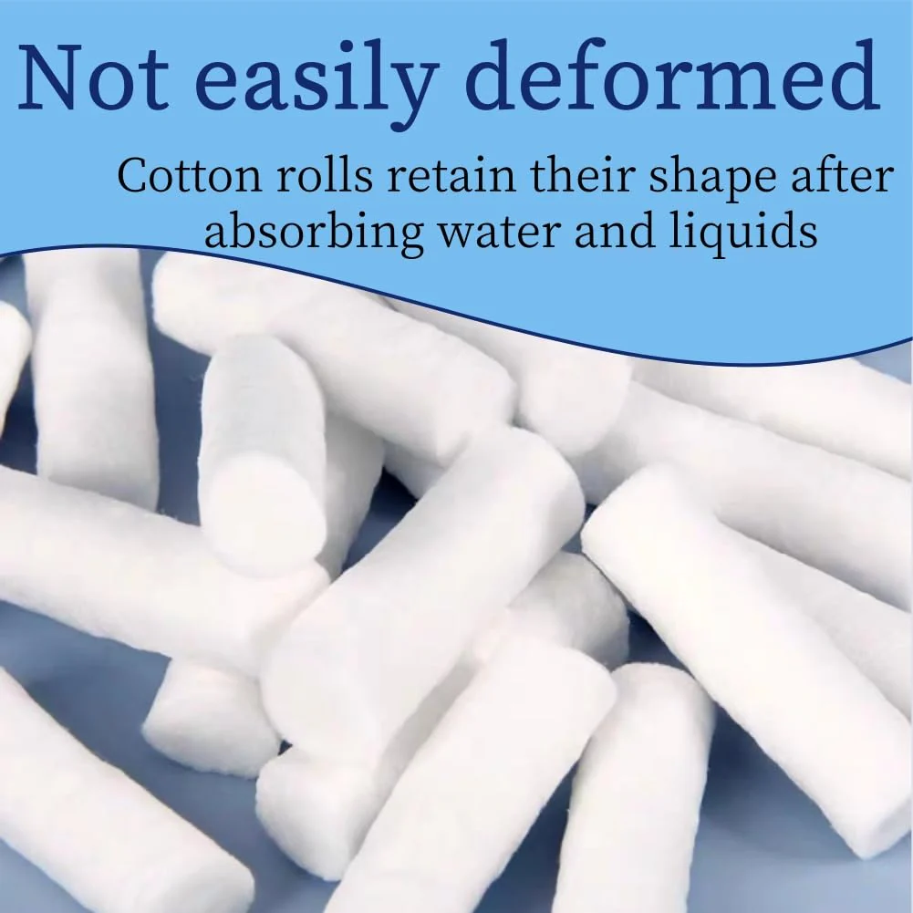 Cotton Rolls, Dental Cotton Rolls, Dental Cotton Rolls, Cotton Rolls for Dentist, Dental Cotton Rolls, Highly Absorbent Cotton Ball, Nose Plug, Cotton Ball for Children, Adults, Nosebleeds Kit - Image 5