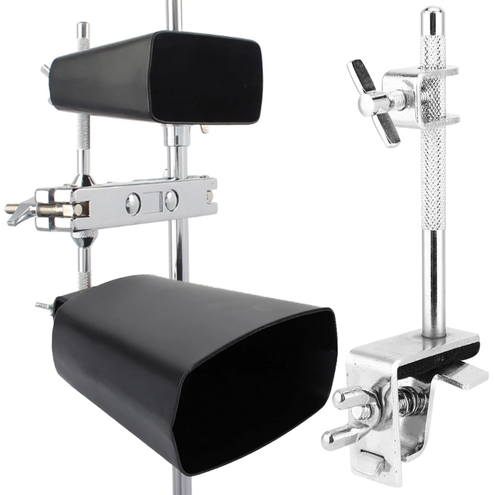 Cowbell Clamp Up or Down Adjustment, Bass Drum Hoop, WC51 Cowbell Holder, Jazz Drum Kit Hoop Clamp, Cowbell Instrument Accessories for Drummer Rattle - Image 3