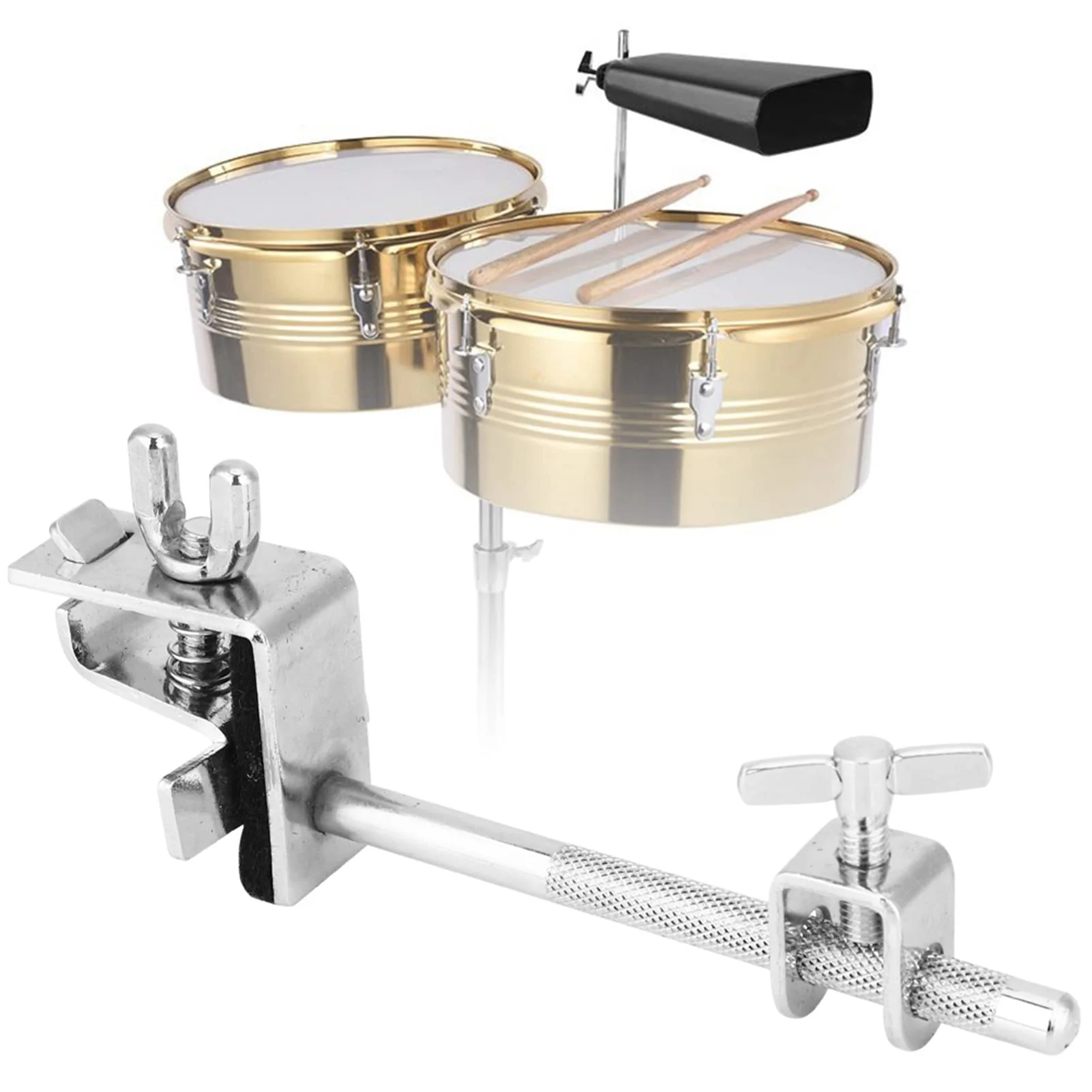 Cowbell Clamp Up or Down Adjustment, Bass Drum Hoop, WC51 Cowbell Holder, Jazz Drum Kit Hoop Clamp, Cowbell Instrument Accessories for Drummer Rattle - Image 5