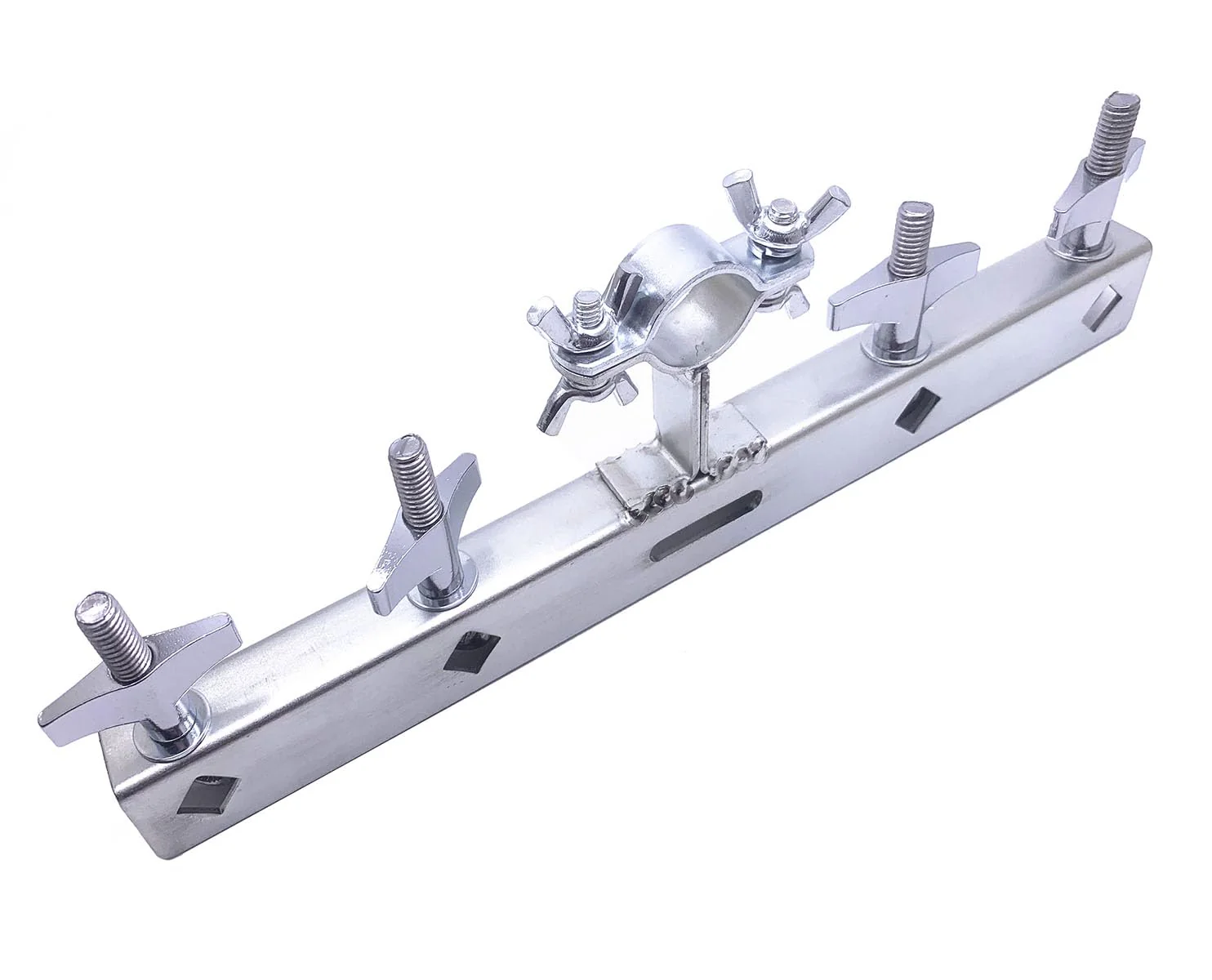 Cowbell Holder Latin Percussion Mount-All Percussion Bracket Instrument Accessory (4 Position Mounted Chrome) 4 Position Mounted Chrome - Image 3