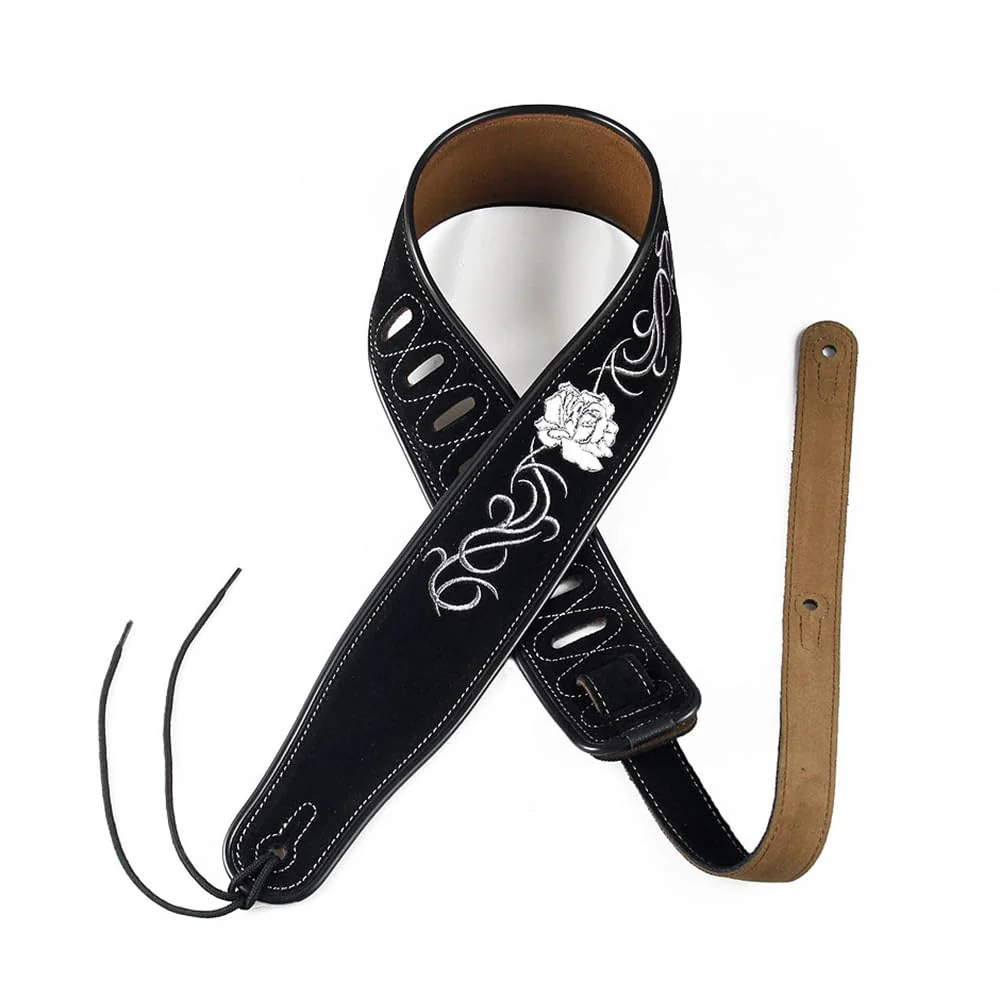 Cowhide Guitar Strap Soft Comfable Durable Electric Guitar Strap Bass Strap Adjustable Acoustic Guitar Belt Width 7cm (Y22) Y22 - Image 3