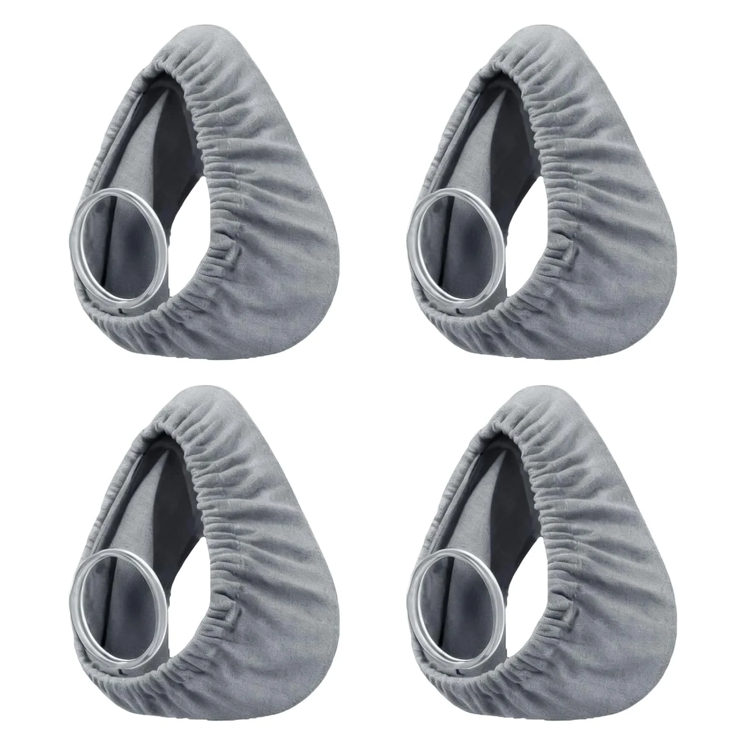 4PCS CPAP Mask Liners, Soft Mask Cushion Covers Washable for Airfit F20, Sleep Apnea Mask Liner, Universal CPAP Accessories Reusable Face Cushion Pads Fit for Most Full Face Masks, Reduce Noisy (Grey)