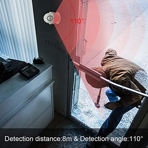 CPVAN Motion Sensor Alarm, Wireless Infrared Home Security System, PIR Motion Detector Alert (125dB, 328ft, Battery Operated) with Remote Control(Key Fob). Model: CP2 CP2 Motion Detector - Image 3