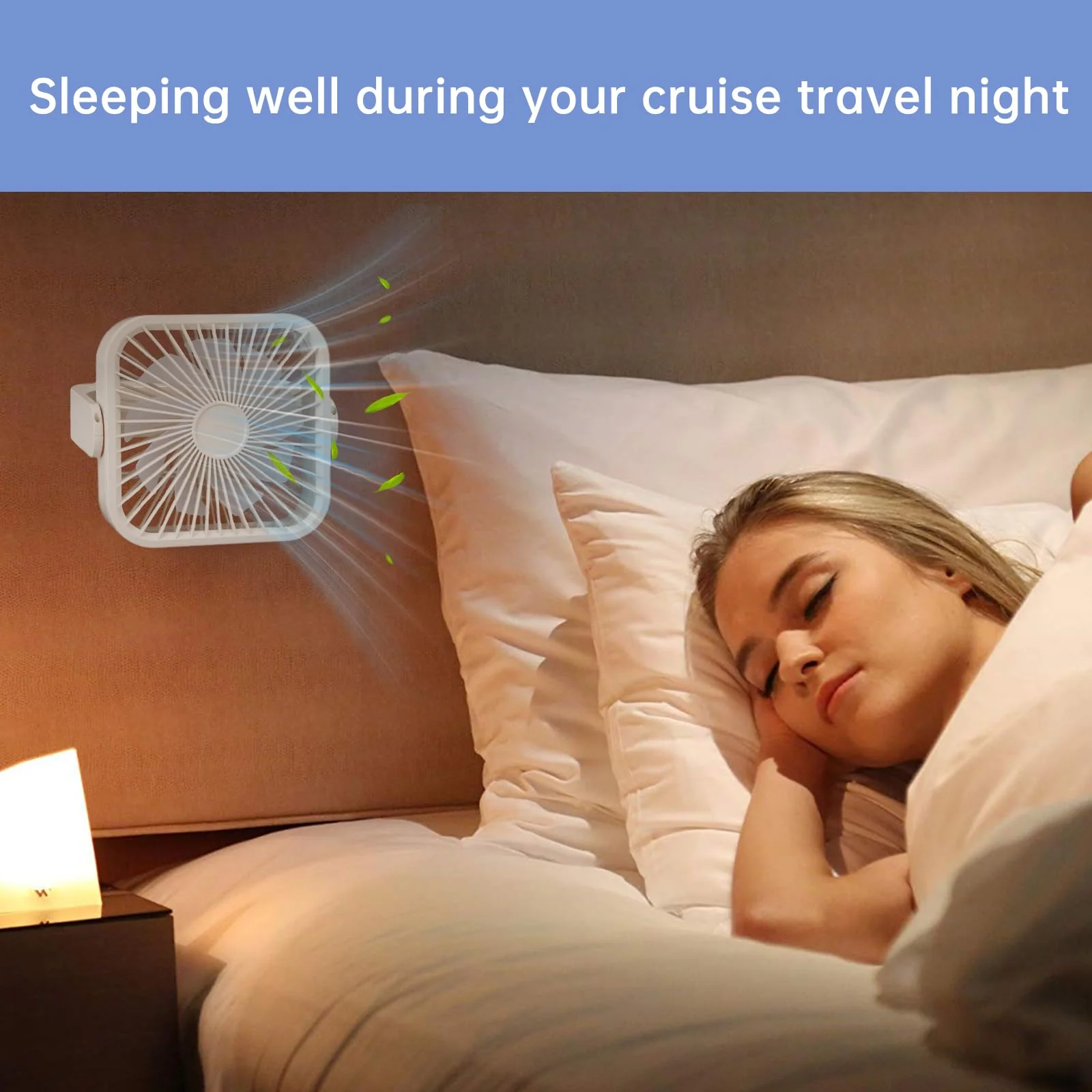 Cruise Fan, Cruise Ship Approved USB Fan, Magnetic Base, 6-10 Hour Battery, Five Speed Control - Image 3