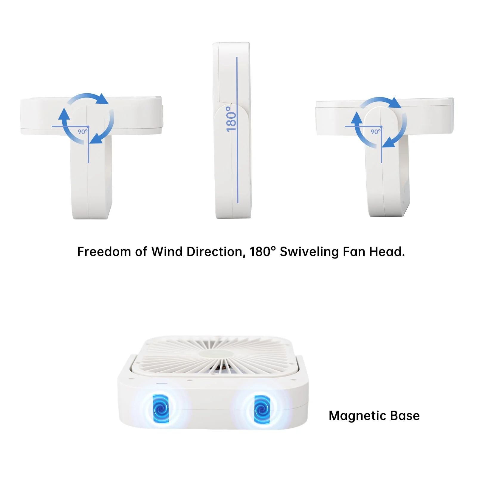 Cruise Fan, Cruise Ship Approved USB Fan, Magnetic Base, 6-10 Hour Battery, Five Speed Control - Image 5