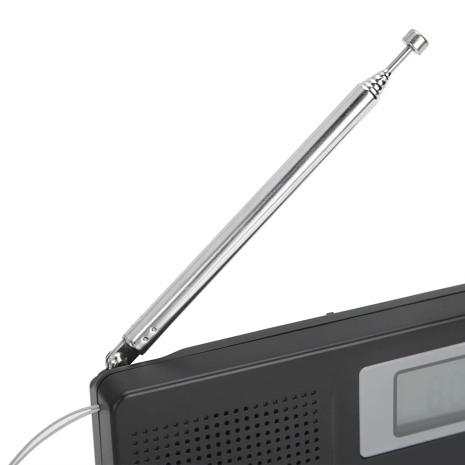 CS-106 Portable Radio - Mini FM/AM/SW/MW/LW/TV Full Band Receiver Radio for Worldwide Broadcasts with 3.5MM Earphone - Black - Image 7