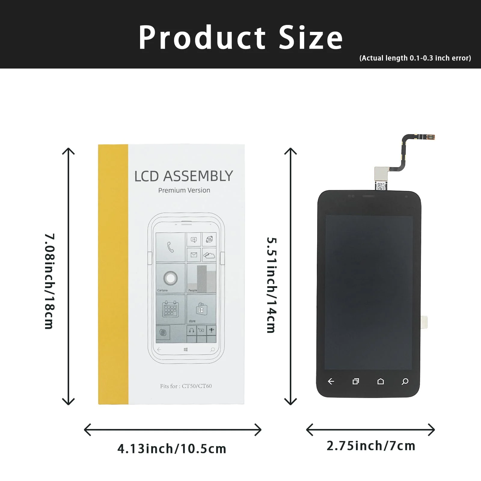 CT60 LCD Screen with Touch Digitizer for Honeywell Dolphin CT60 Barcode Scanner Handheld Mobile Computer - Image 8