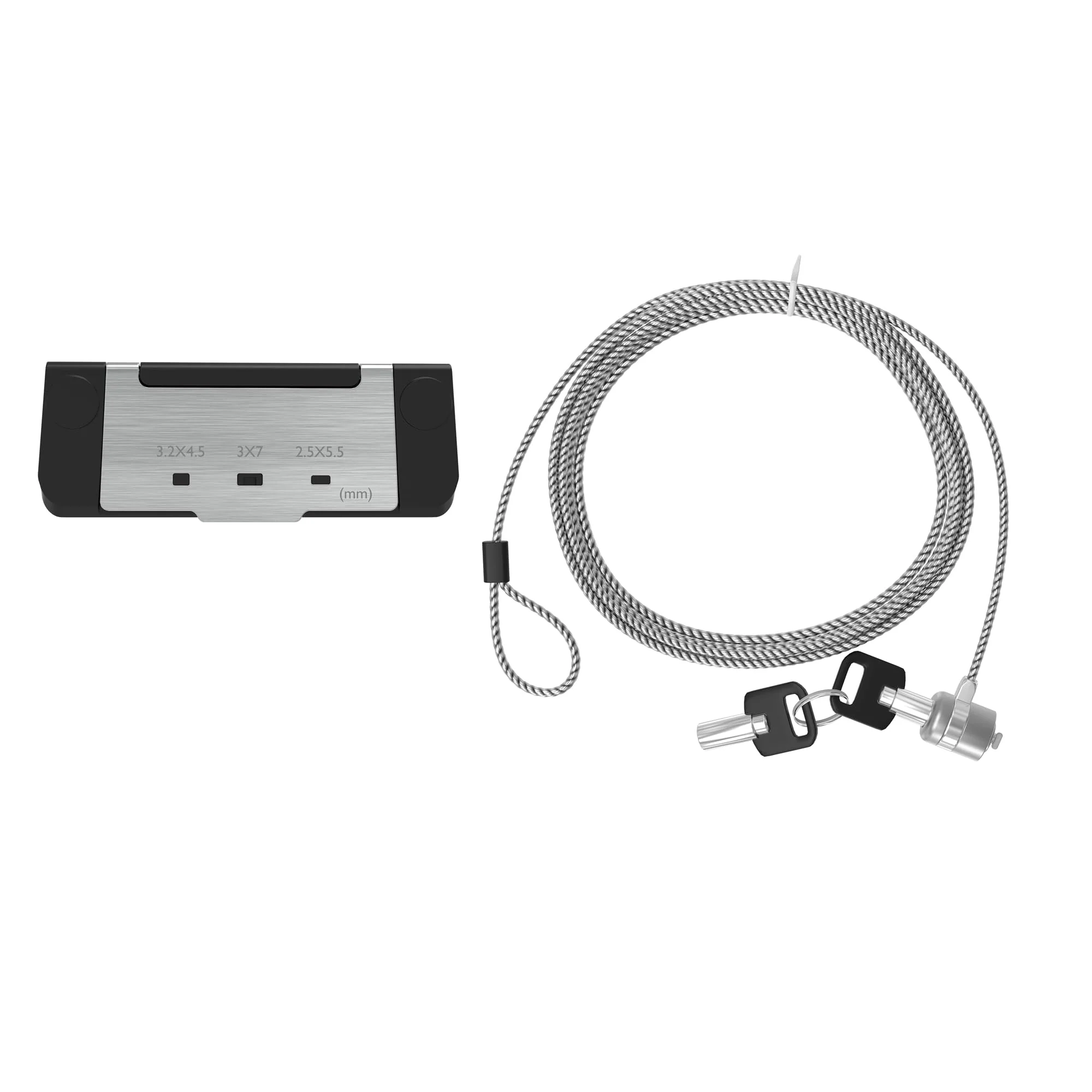 CTA Laptop & Tablet Cable Lock with Universal Metal Plate - Secure K-Slot Lock Laptops and Tablets Via Adhesive Lock - Laptops & Add-Ons