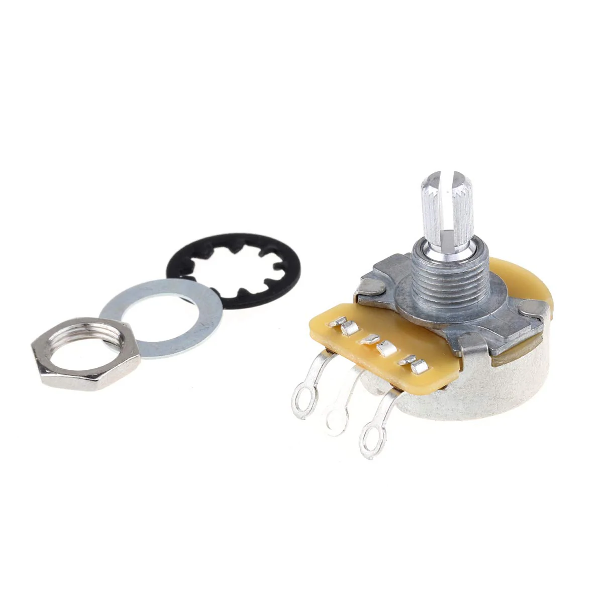 CTS 450 Series A/B250K Guitar Pots Split Shaft Fine 24-Splines Audio/Linear Taper Potentiometers for Electric Guitar/Bass, 10% Tolerance (2 Audio, 2 Linear) 250K Set - Image 8