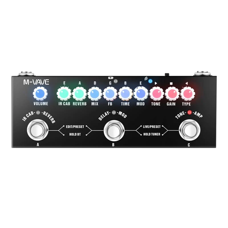 CUBE-BABY Guitar Multi-Effects Pedal with 8 IR Cabinet Simulations, Rechargeable Battery, and Precision Tuner