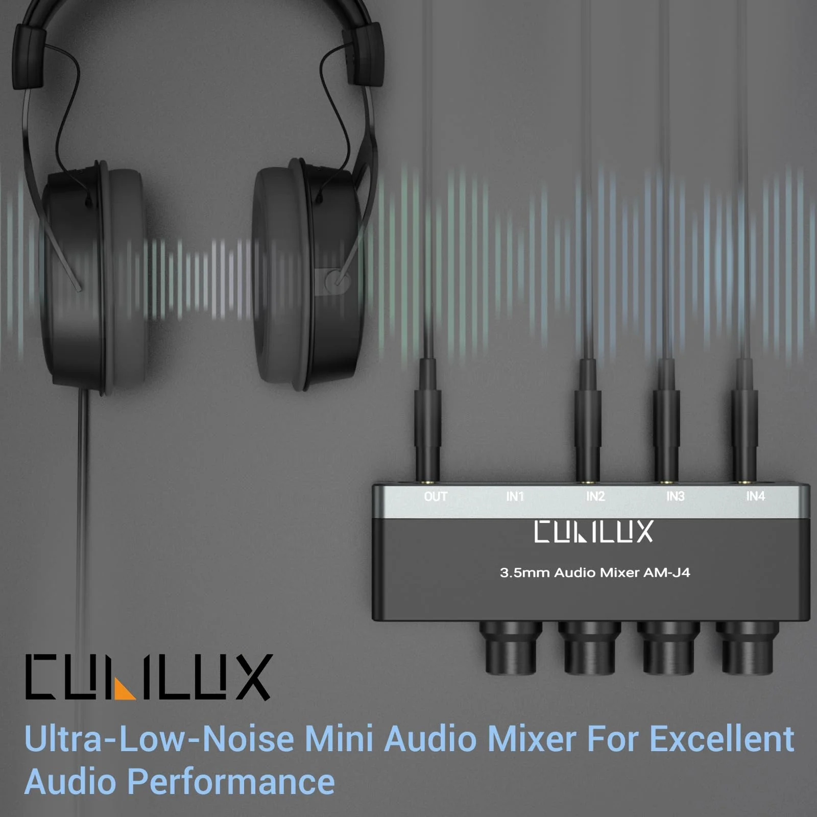 Cubilux 4-Channel 3.5mm Audio Mixer, Ultra-Low-Noise Mini Audio Mixer for Sub-Mixing, 1/8 TS/TRS Input, Stereo Switcher Suitable for Guitars, Bass, Keyboards - Image 2