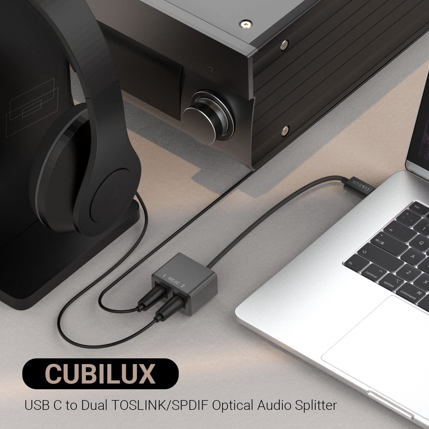 Cubilux USB C to Dual SPDIF Adapter [192KHz/24bit DAC] for iPad 10 iPad Pro/Air 5 4/Mini 6 MacBook Mac iMac Samsung S24/S23/S22/S21/S20 Pixel 8/7/6 Pro Type C to Double TOSLINK Optical Audio Splitter - Image 4