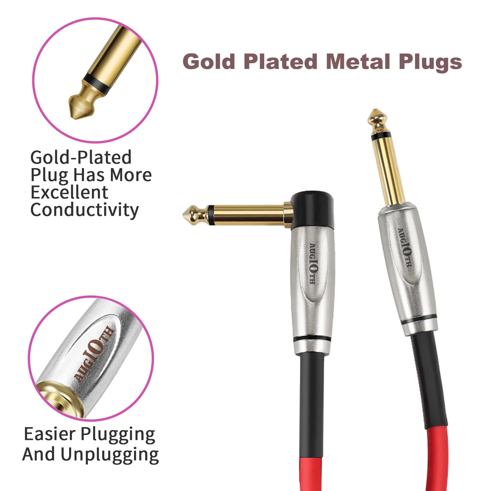 Curly Guitar Cable 30ft, Coil Electric Instrument Guitar Bass Cord AMP Lead 1/4 Straight to Angled Light Blue Straight-Angled - Image 5