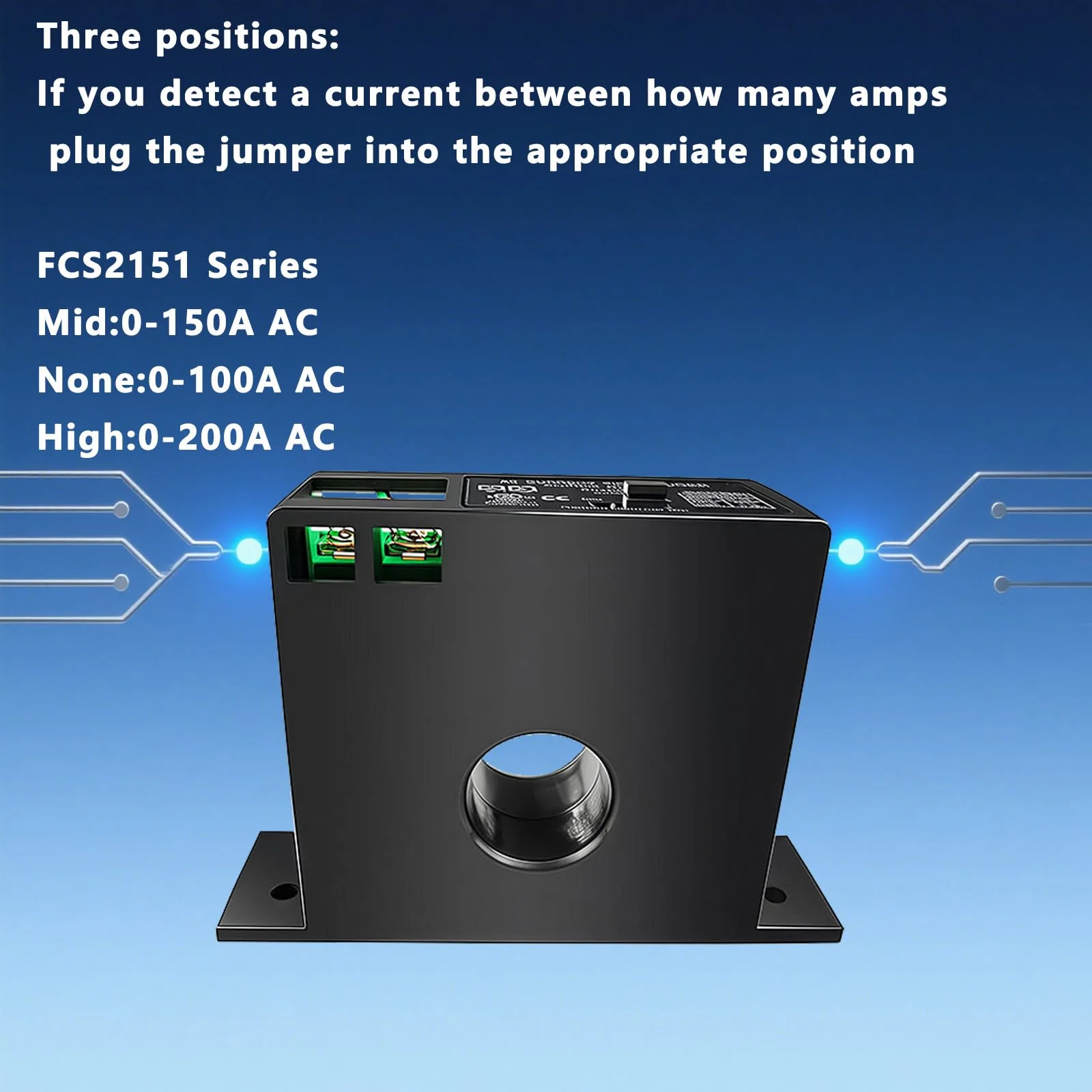 Current Transmitter, FCS2151-SD-420E Current Transducer Transmitter Transformer Sensor AC Current Converter 0-200A - Image 5