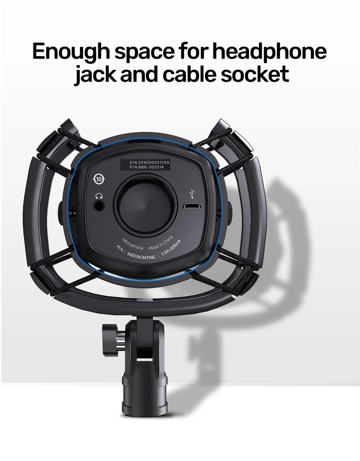Custom Built for Blue yeti x Shock Mount, 2025 Upgrade Anti-Vibration Suspension Elastic Shock Mount Holder Clip Mics Stand Compatible with Blue yeti x Microphone - Image 5
