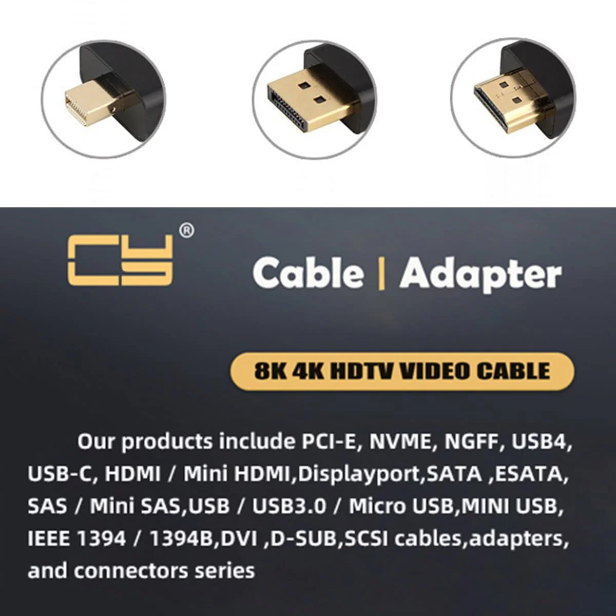 CY Cable OcuLink PCIe PCI-Express SFF-8611 4i to OcuLink SFF-8611 SSD Data Active Cable 50cm Oculink SFF-8611 to SFF-8611 - Image 9