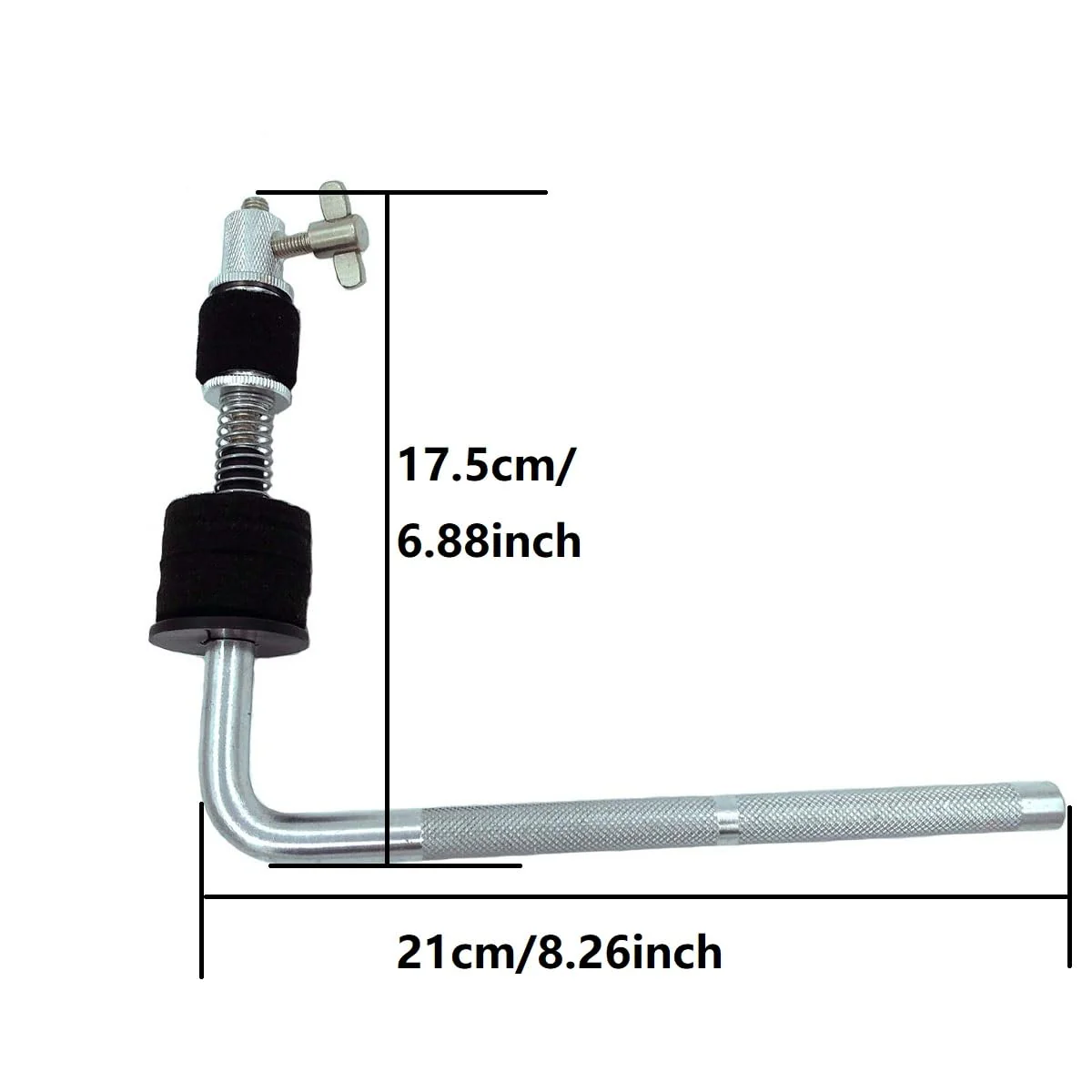 Cymbal Arm Cymbal Attachment Compatible with Hi-Hat Cymbal Closed Hi-Hat Arm Cymbal L-Arm Rod 11mm Diameter Cymbal Boom Arm for Drum Set Percussion Instruments Hardware Accessories - Image 5
