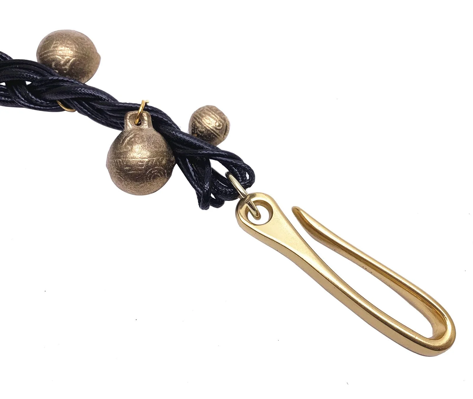 Cymbal Bells Jingle Tambourine Jingle Effect for Hi-hat Crashes Rides and Stacks Brass Bells Vintage Bells and Durable Braided Rope - Image 3