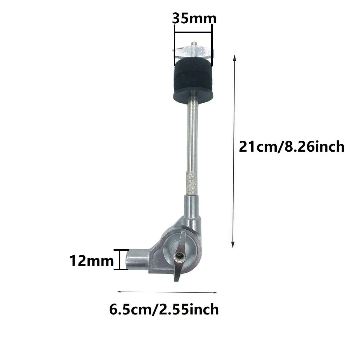 Cymbal Stacker Attachment, Adjustable Cymbal Stacker Mount Cymbal Stacker Arm Cymbal Boom Arm Holder Attachment for Cymbal Stand Drum Kit Accessory - Image 5