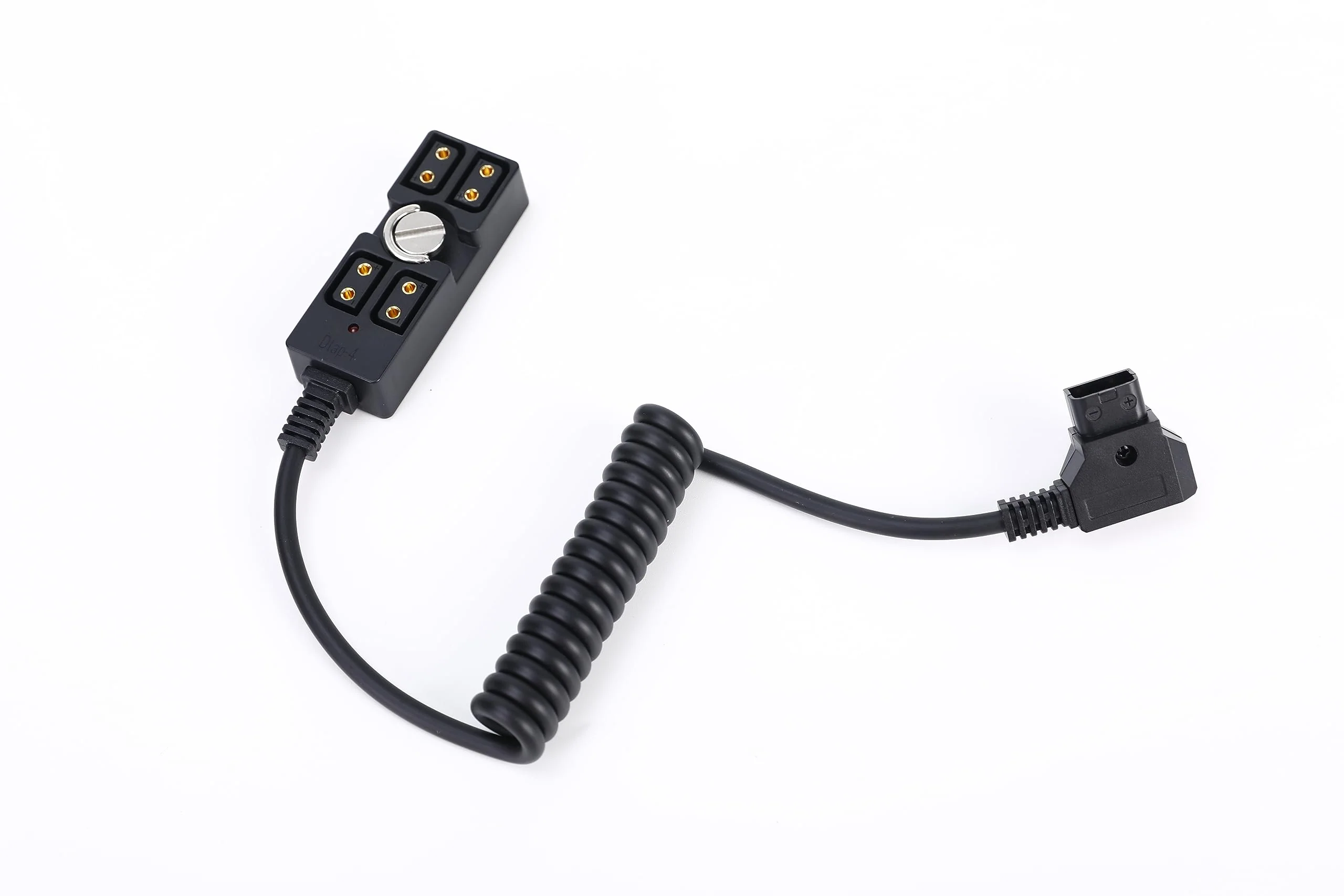 D-tap Male to 4 Port Female Splitter Power Cable Hub Connector Suitable for Anton Bauer V-Mount ARRI RED Camera TILTA Steadicam IDX Battery, with Indicator Light for D-Tap outputs X - Image 2