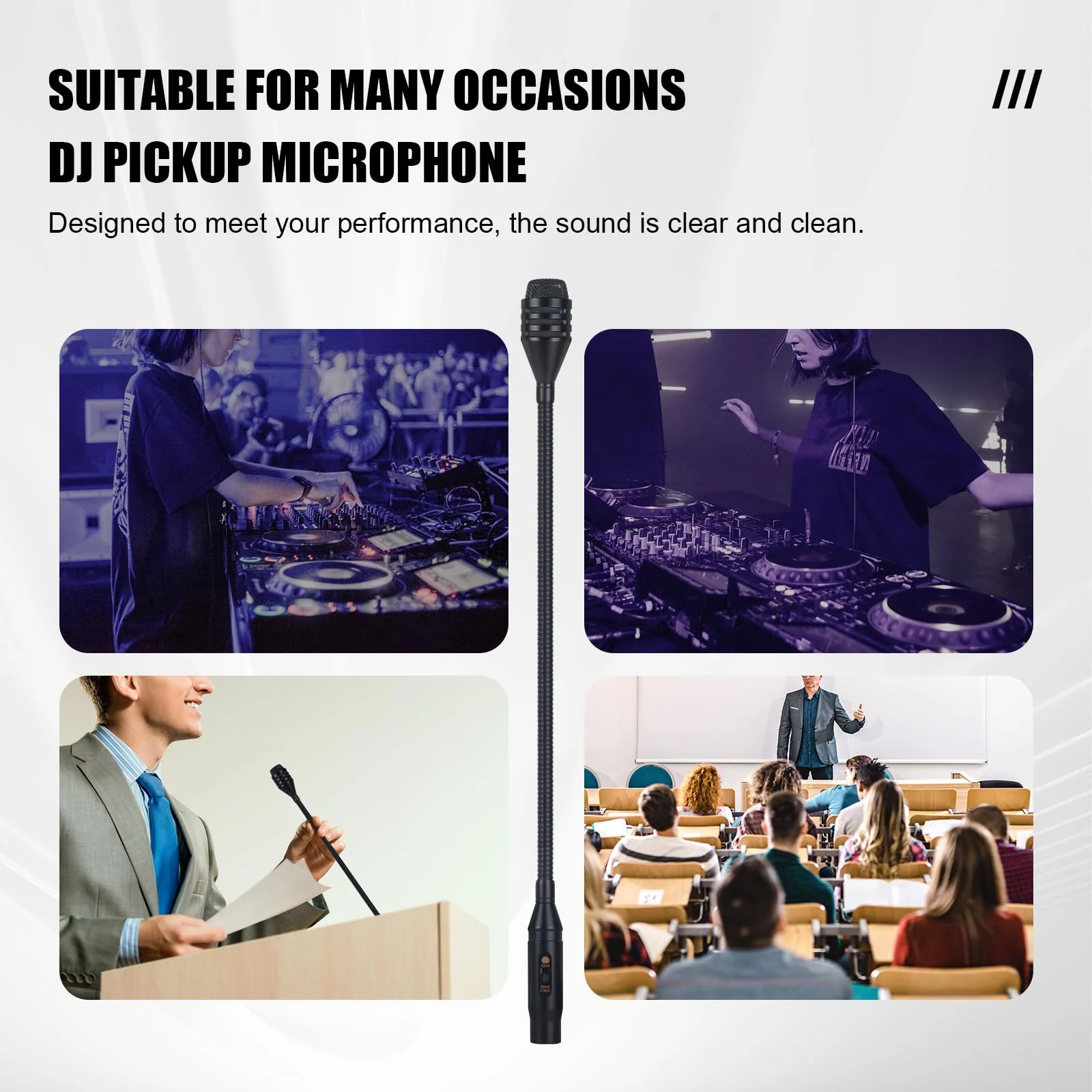 D2 Flexible Professional Dynamic bob Barker Microphone with switchgear for Video Conference, Singing, Karaoke DJ Mixer Dedicated Disc KTV Bar Gooseneck DJ Mic,3-pin XLR - Image 7