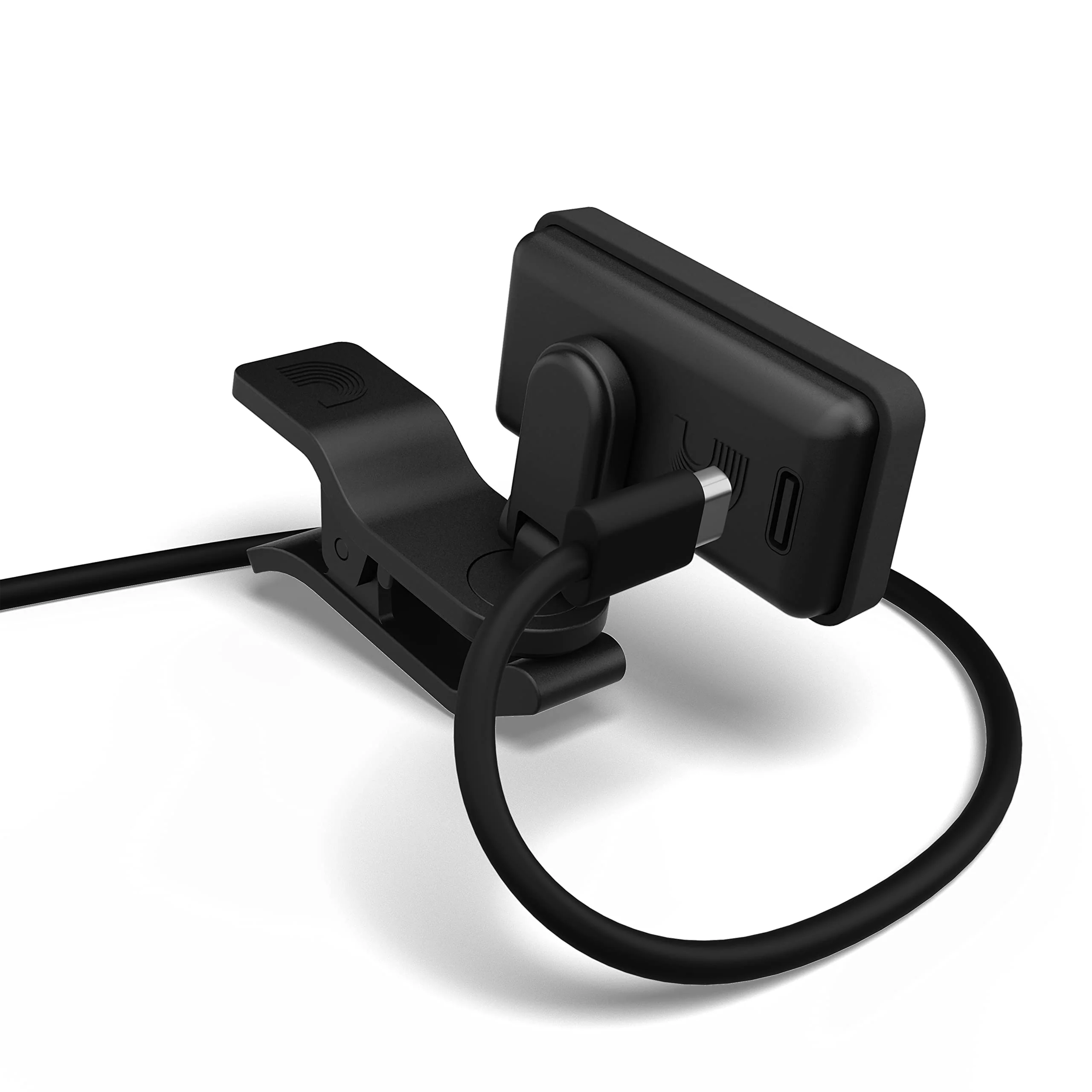 D'Addario Accessories Rechargeble Guitar Tuner - Eclipse Headstock Tuner - Clip On Tuner for Guitar - Great for Acoustic Guitars & Electric Guitars - Quick & Accurate Tuning Black Rechargeable - Image 2