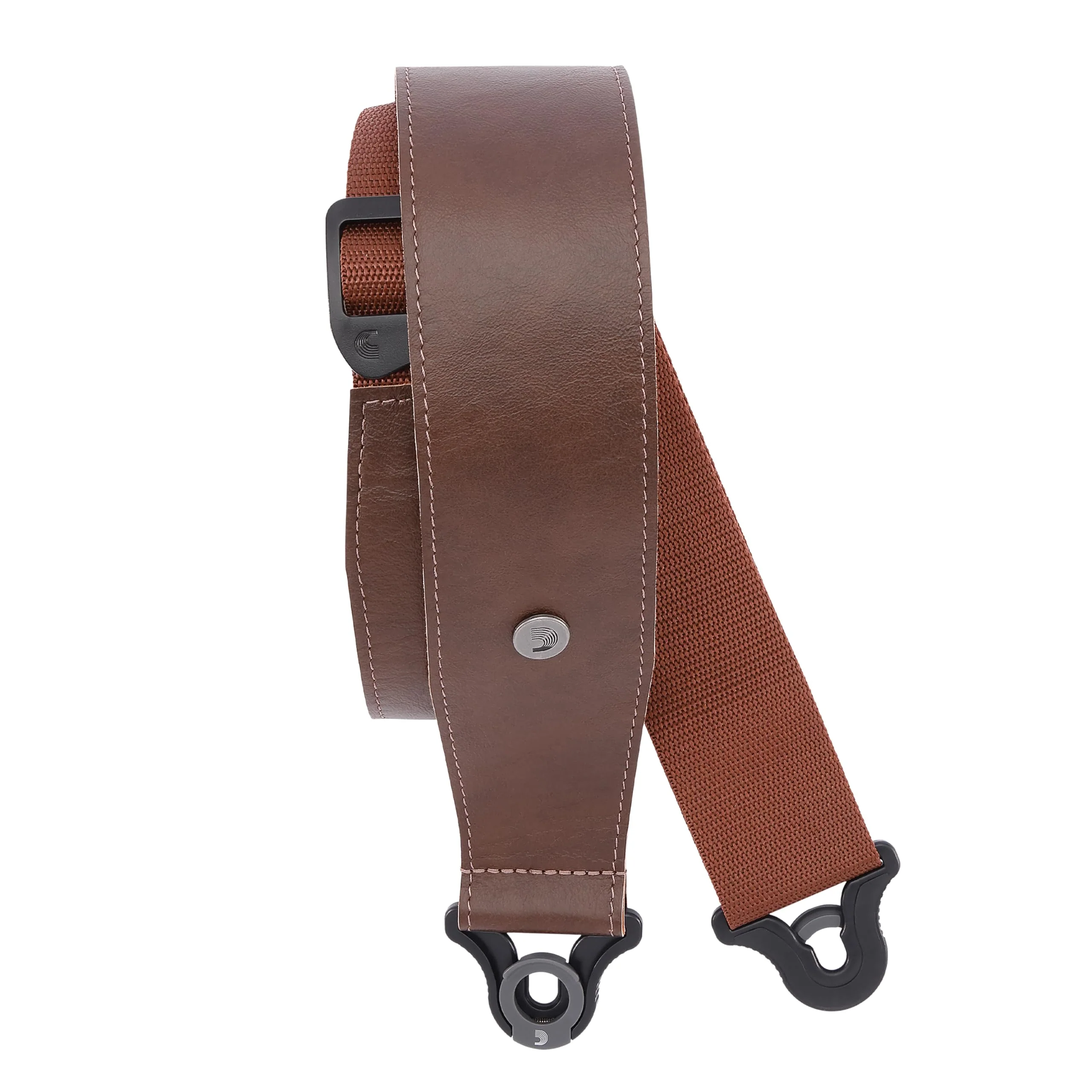 D'Addario Auto Lock Guitar Strap - Acoustic & Electric Accessories Brown 3" Width