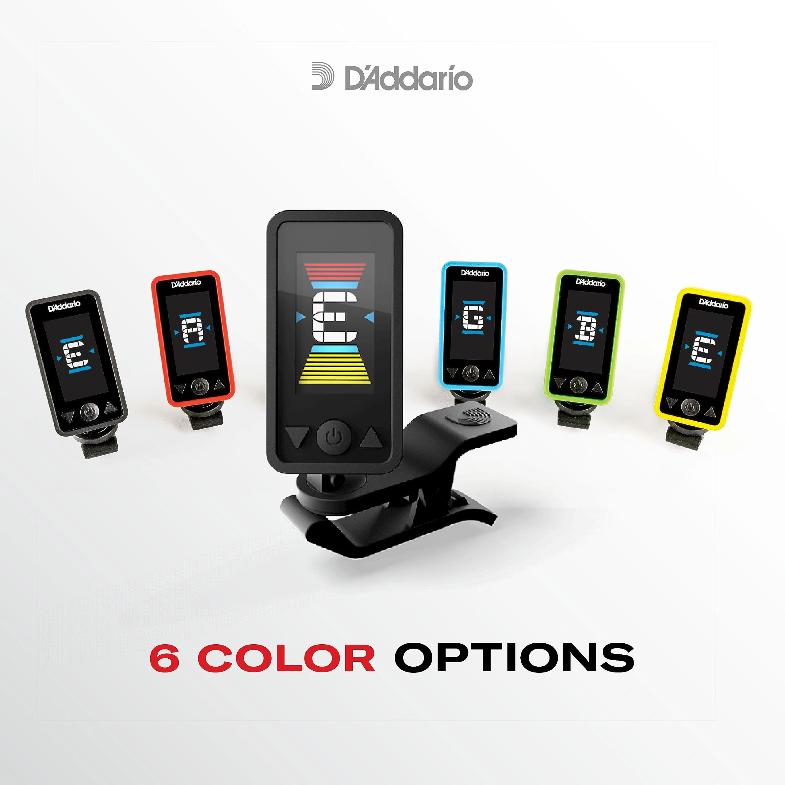 D'Addario Eclipse Guitar Tuner Clip On, PW-CT-17BK, Black Battery - Image 3