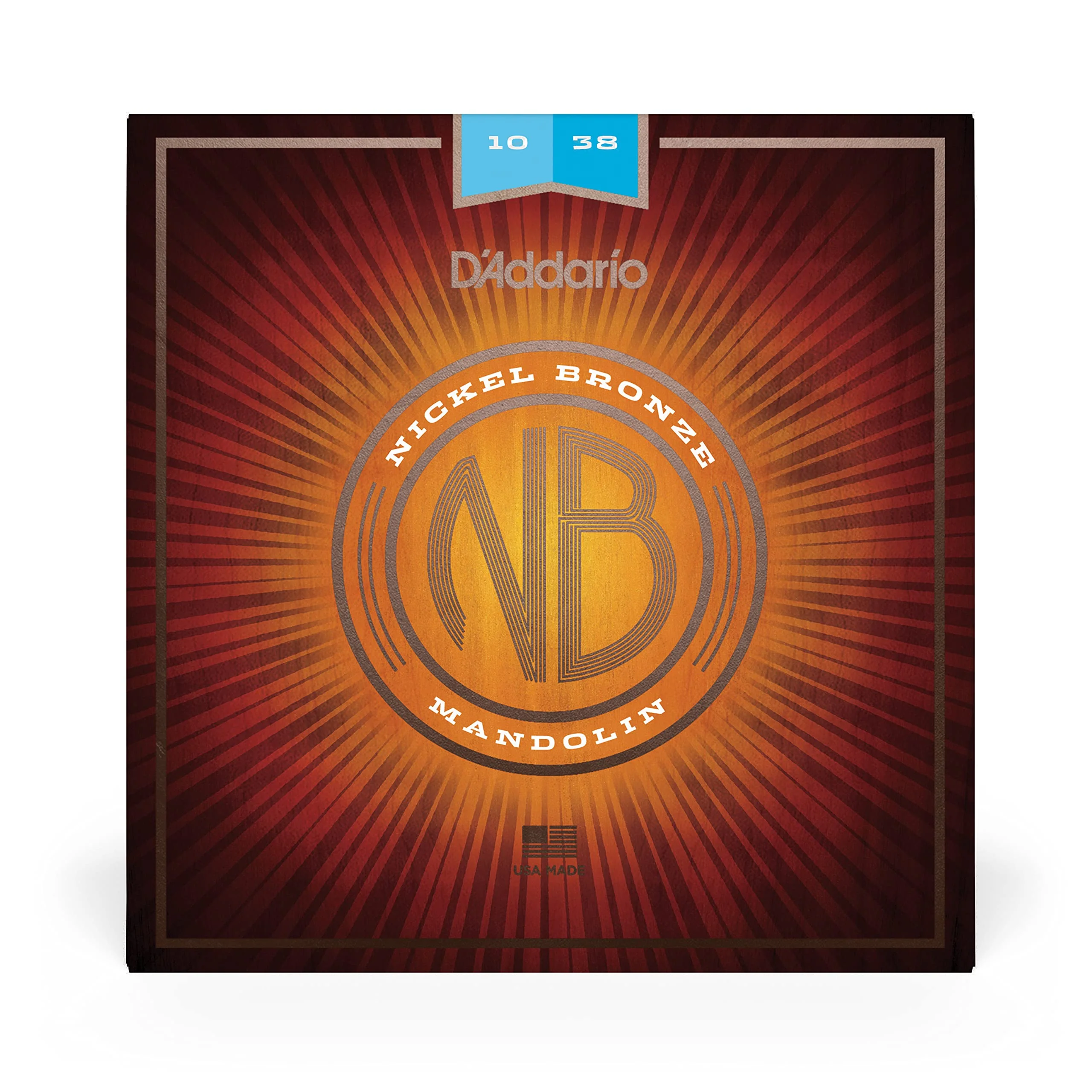 D'Addario NBM1038 Nickel Bronze Mandolin Strings, Light, 10-38 - Image 2