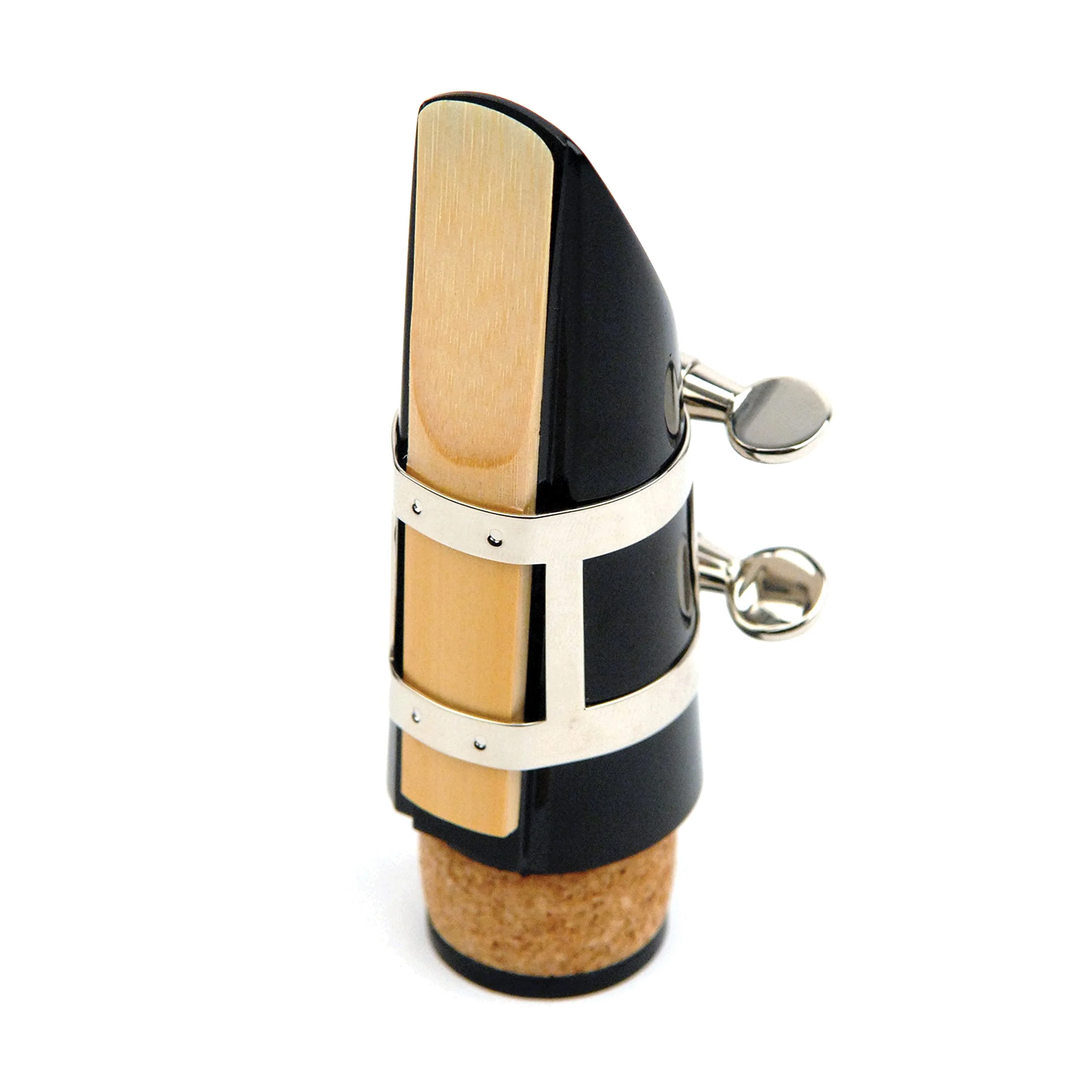 D'Addario Rico Ligature & Cap, Bb Clarinet, Nickel Plated Ligature & Cap Sets - Image 2