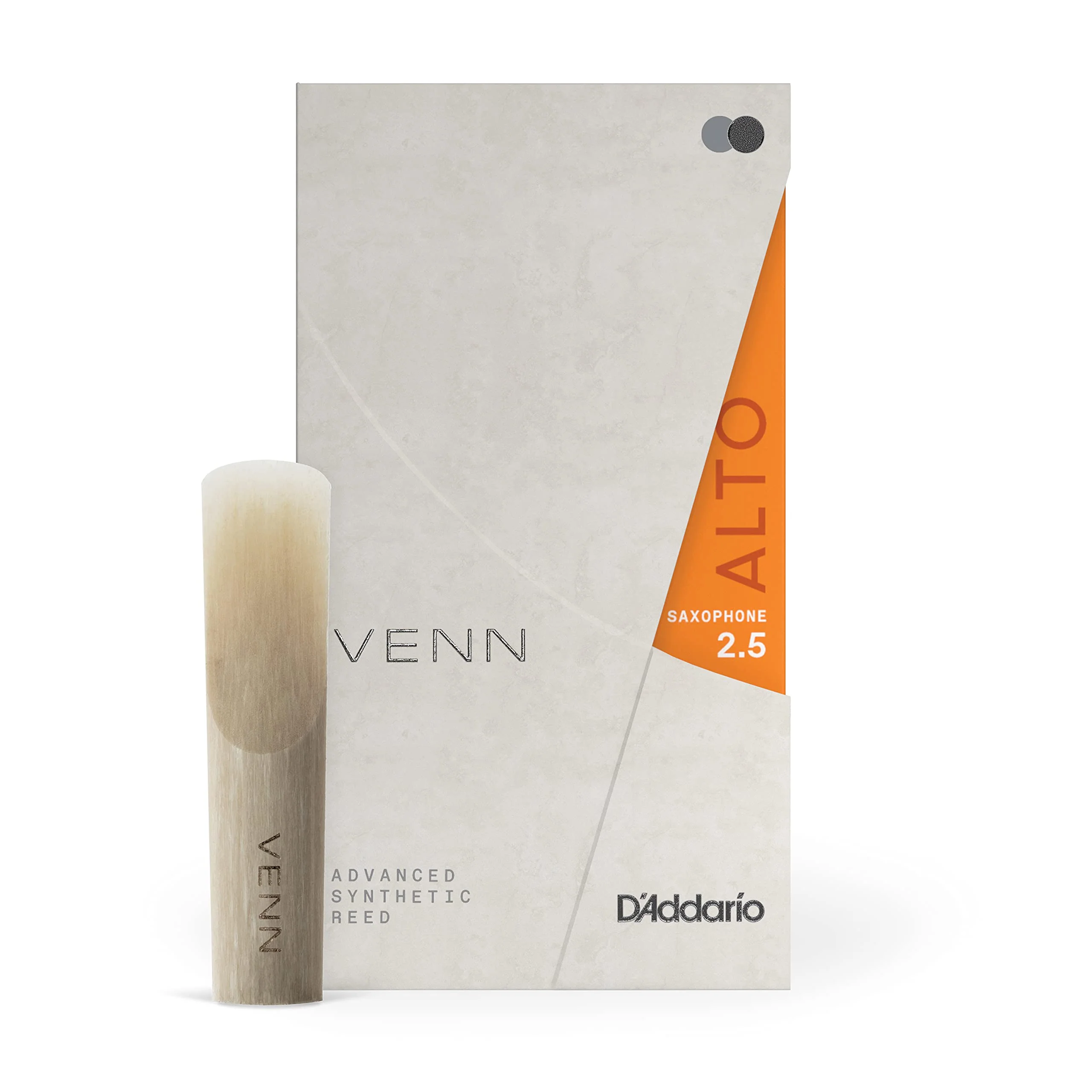 D'Addario VENN G2 Synthetic Alto Saxophone Reeds - Alto Sax Reeds with Advanced Synthetic Reed Construction of Polymer Fibers, Resin, Natural Cane - Strength 2.5 - Image 2