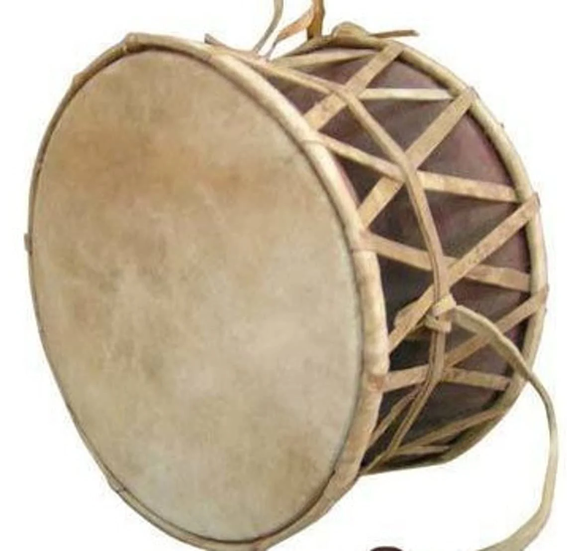 Damaru Hand Held Drum Wooden Nepali Folk Instrument Authentic Design Hand Carved Damaru Drum for Fun, Musical Instrument for All Age Groups of Musicians - Gift Party Supplies Birthday Party, DM-45