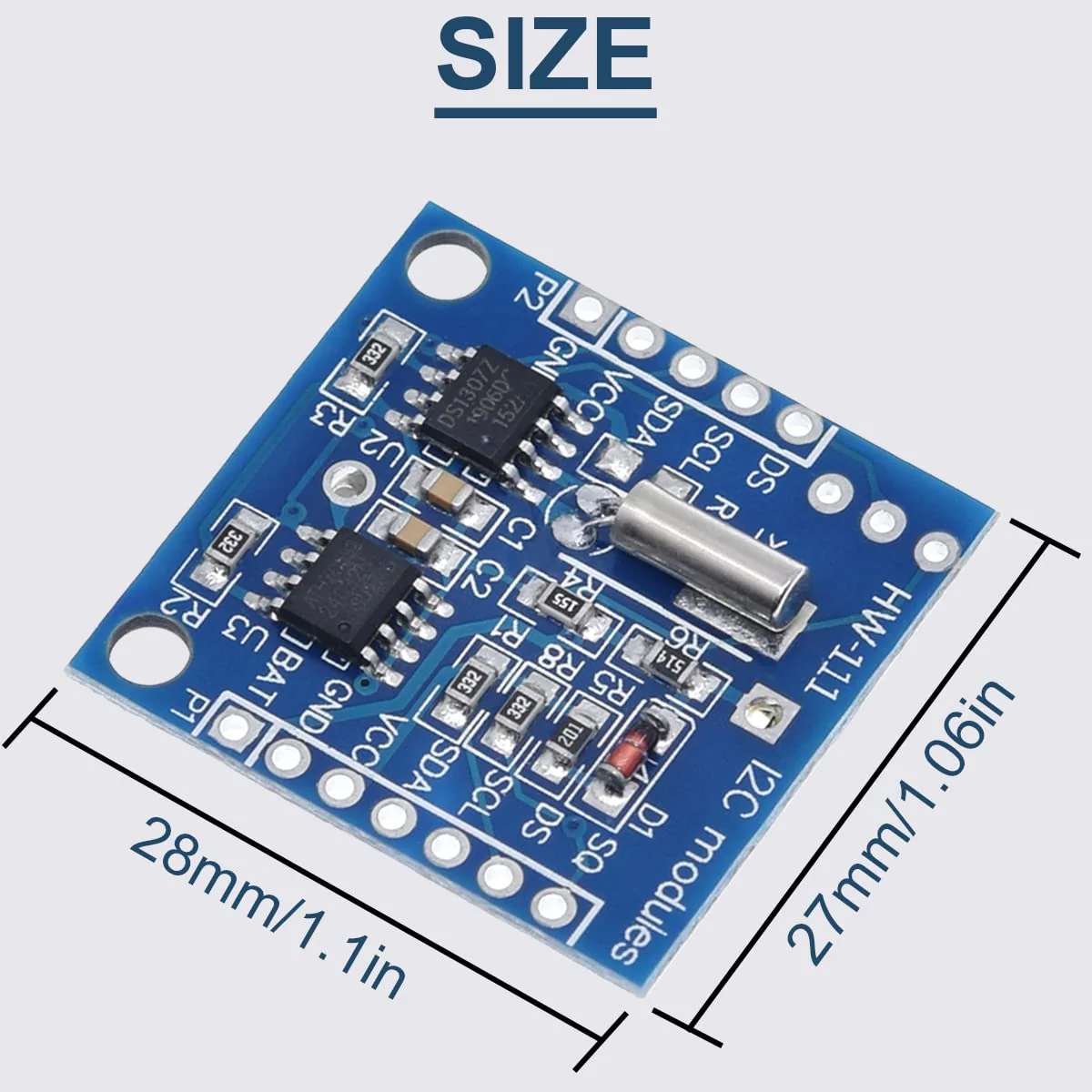 DAOKAI RTC I2C Module DS1307 AT24C32 Real Time Clock Module, High Precision 24C32 Memory Clock Module, Compatible with Arduino AVR PIC 51 ARM (5 Pieces) - Image 6