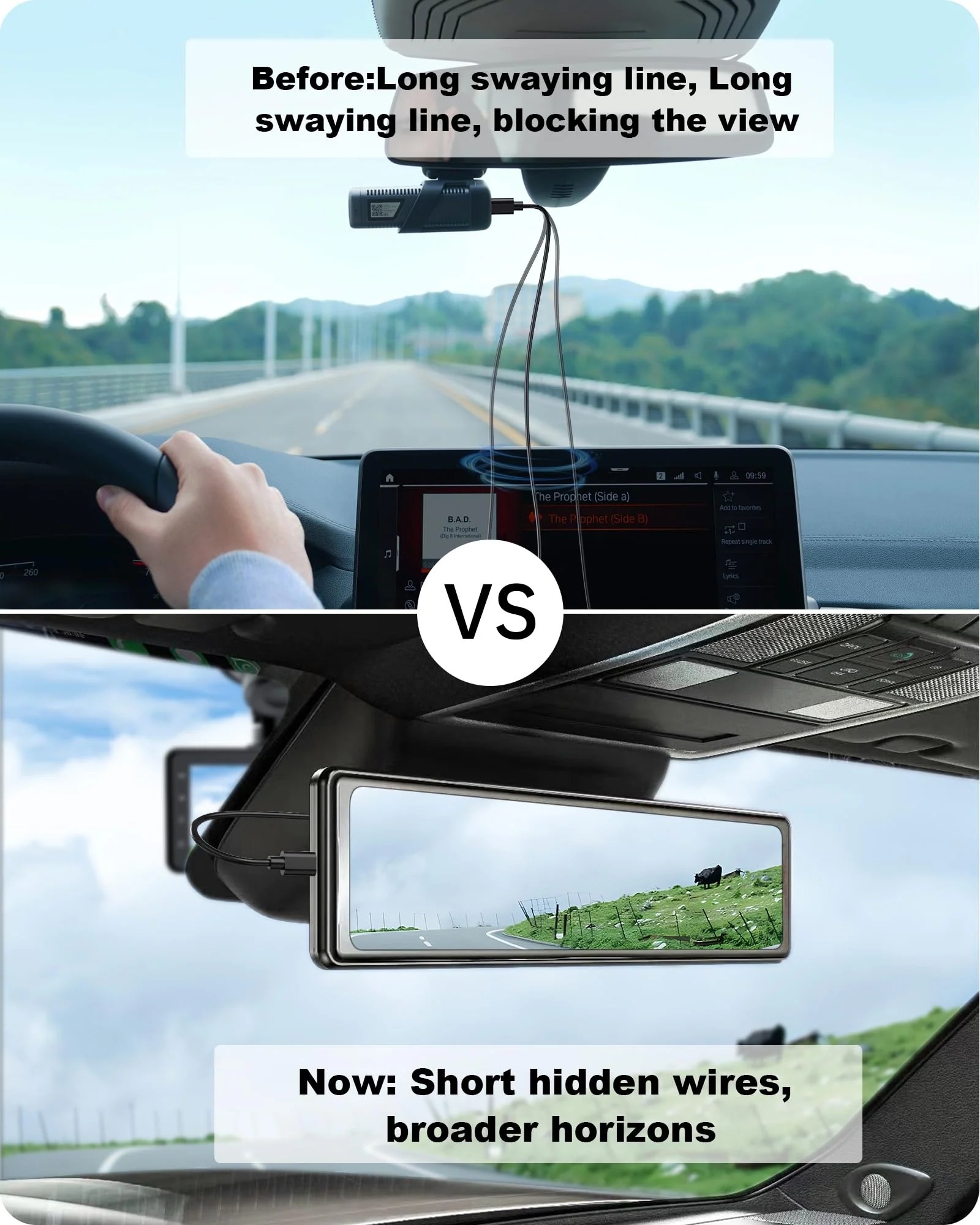 Dash Cam Power Adapter 10 PIN Type B for Toyota, Lexus, Subaru Models - Rearview Mirror Compatible With 3 USB Cable - Image 5