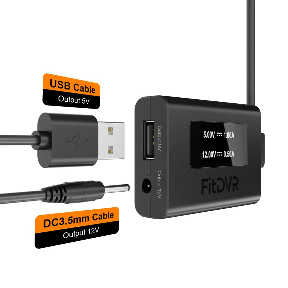 Dash Camera Power Adapter (3-Pin) for Honda, Connects to Overhead Console, LED Display USB Power Source, Easy to Install, 5V 12V Output, for Dash Cam, Radar, D3-028 - Image 4