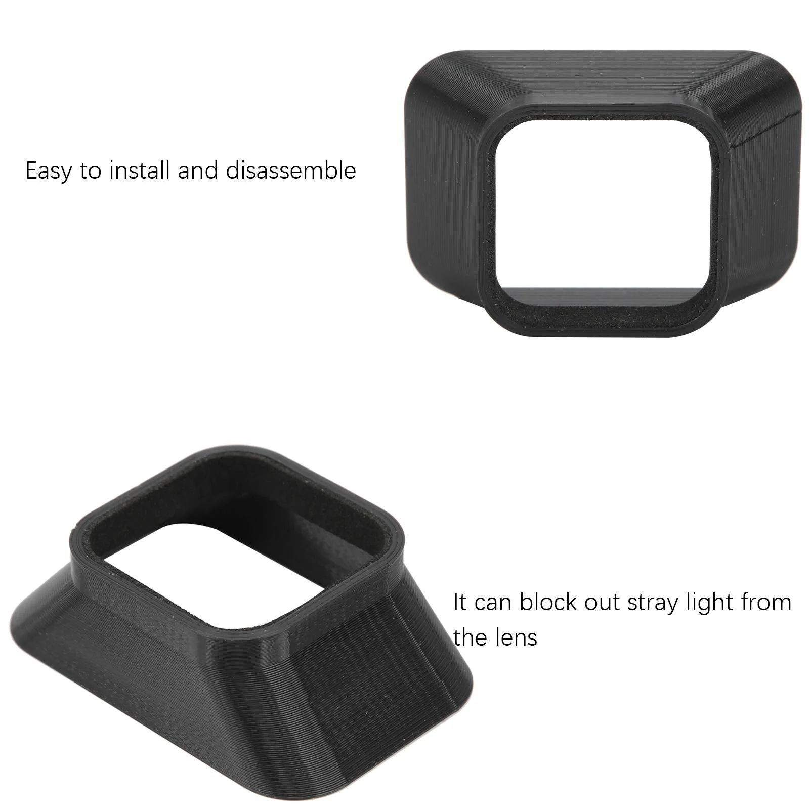 DAUERHAFT Sunshade Hood Sturdy 2pcs Portable Sun for Lightweight for Hero 9 Black - Image 4