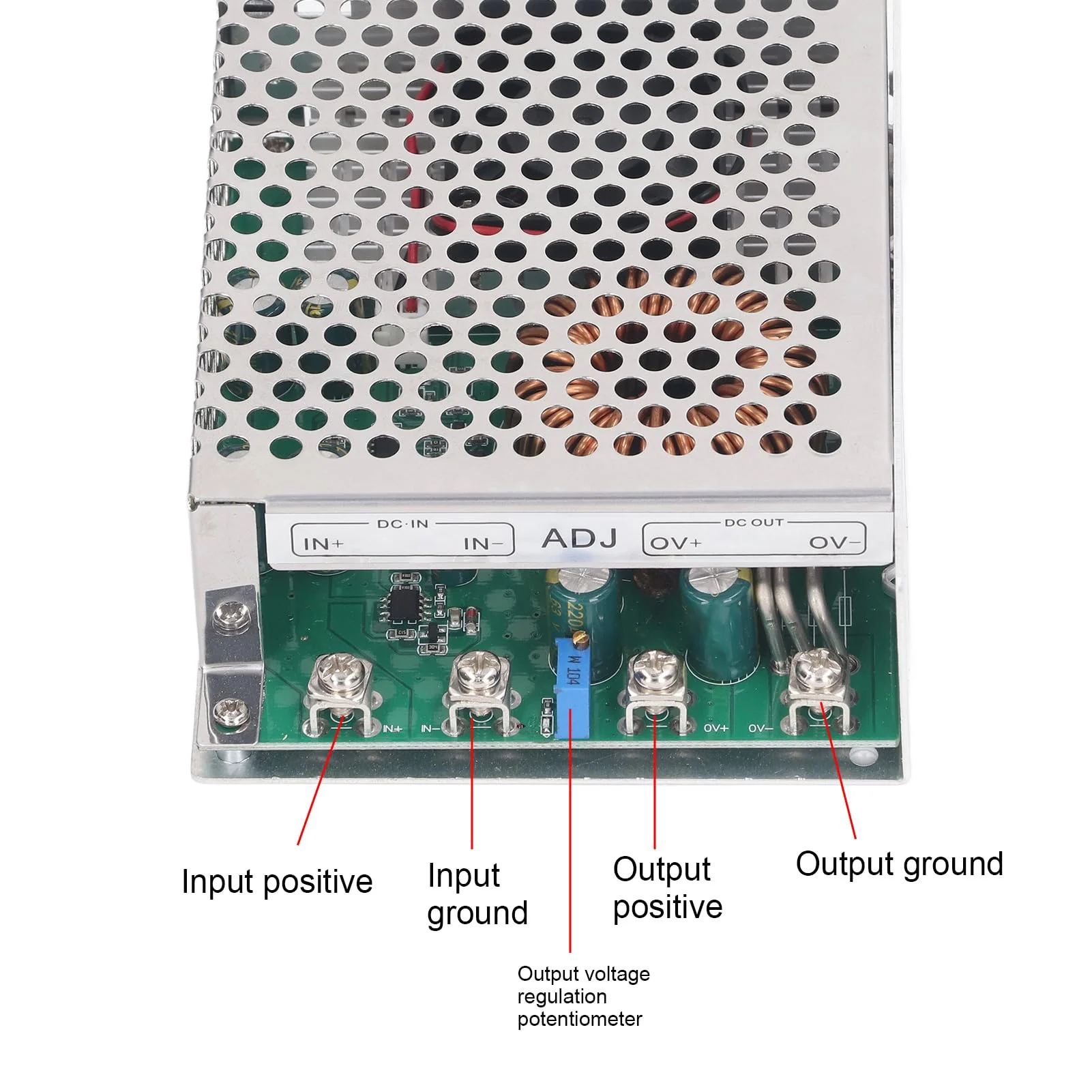 DC to DC Down Module 50A 1000W DC25-90V Input Adjustable Voltage Regulator Converter Module with Fan DC2.5-50V Output - Image 3