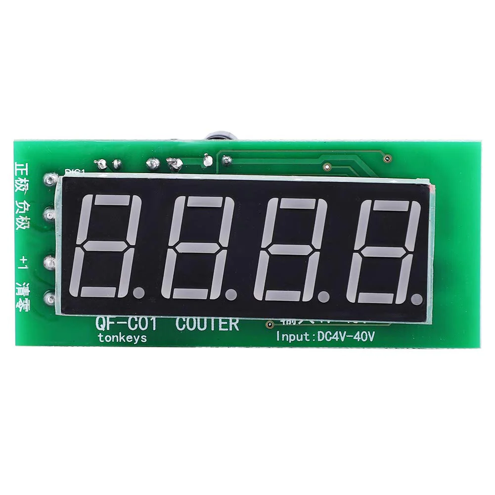 DC4-40V 4 Digit Digital Display Meter Module Electric Counter Meter Range 0-9999 with Memory Function - Image 2