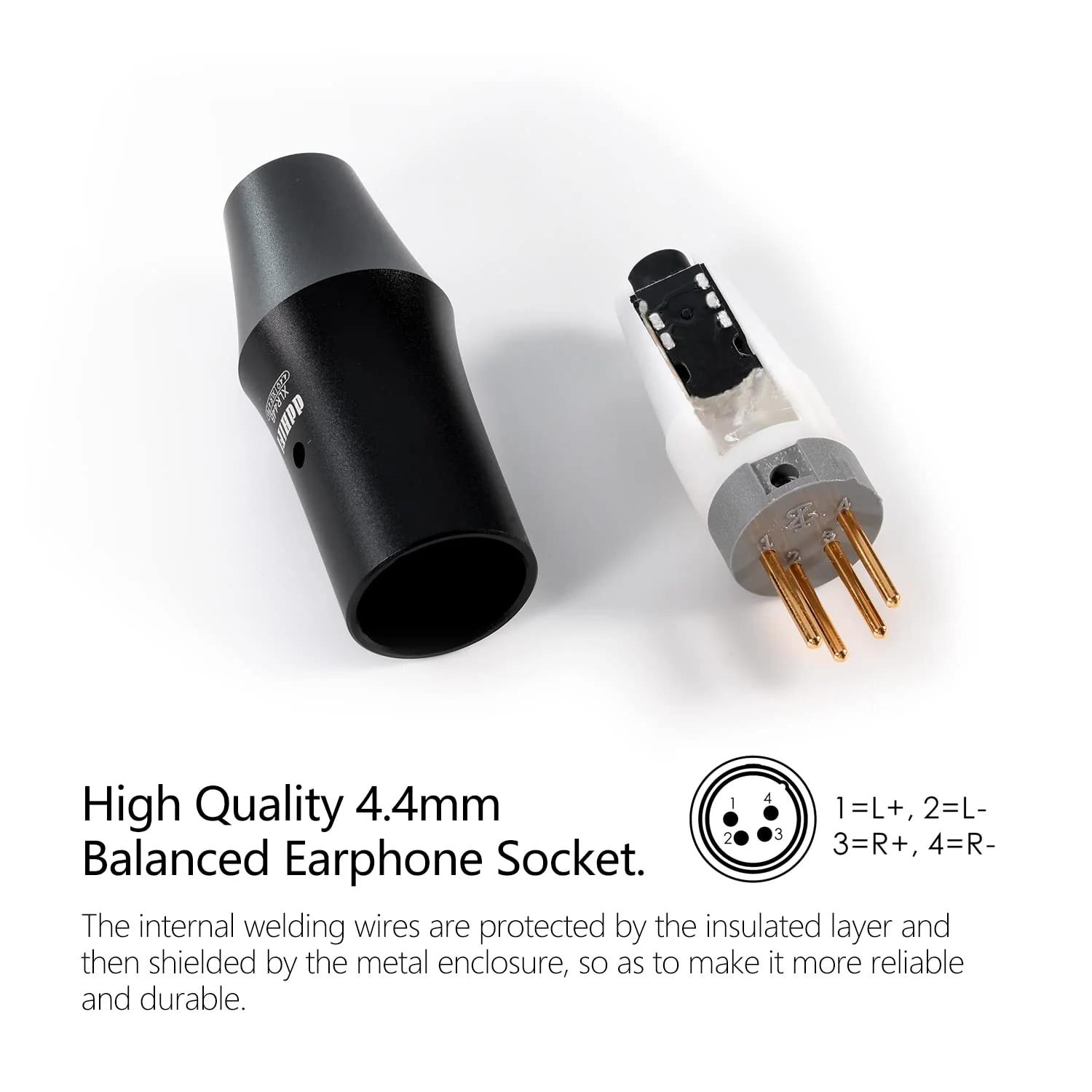 DD ddHiFi XLR44B (2022) XLR 4pin to 4.4mm Balanced Headphone Jack Adapter, Audio Converter for Earphones/Headphones - Image 4