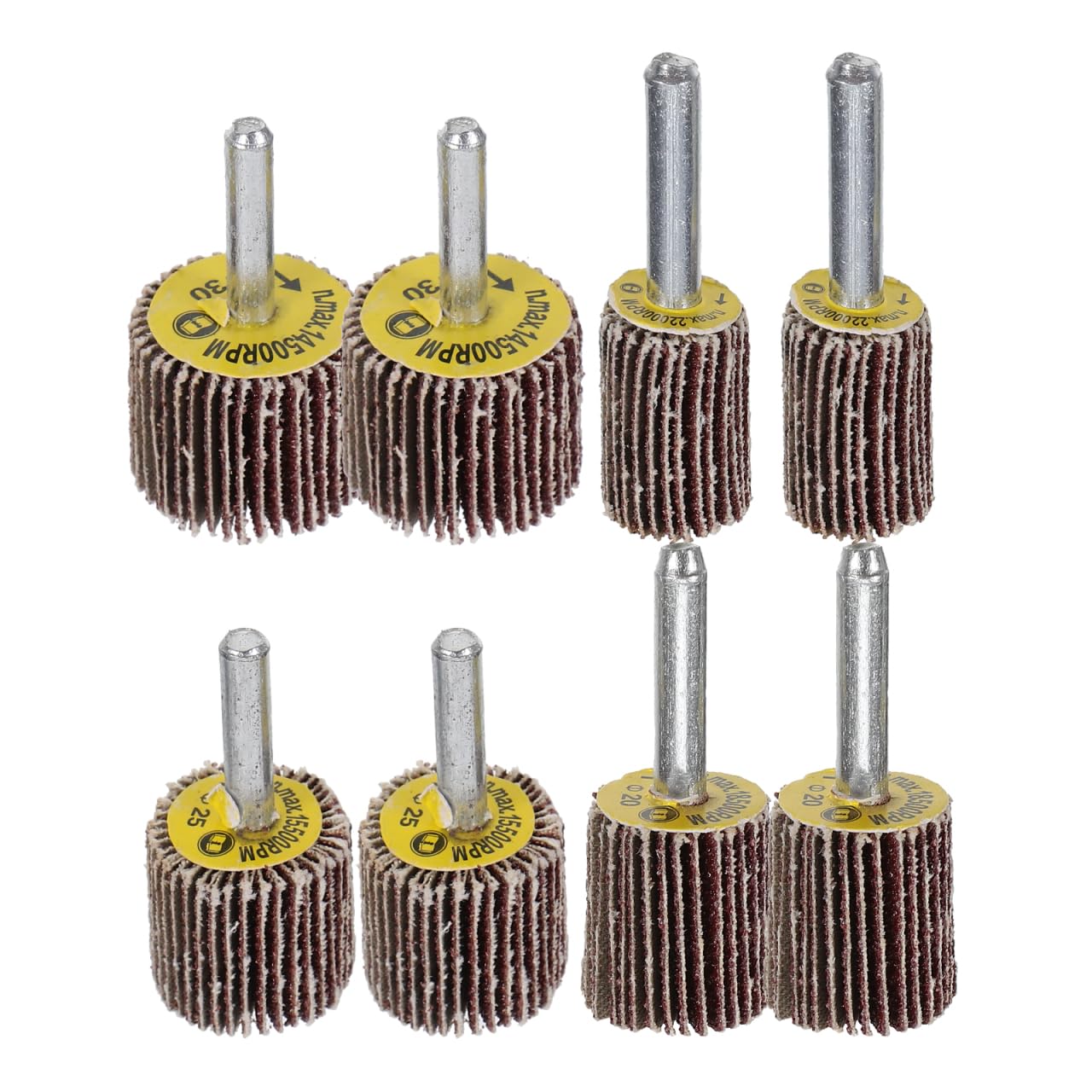 DECOMELODY 8 x Electric Straight Grinder Sanding Disc Abrasive Wheel Slat Grinding Wheel for Drill Car Silicon Carbide Grinding Wheel Wire Flap Wheel Steel
