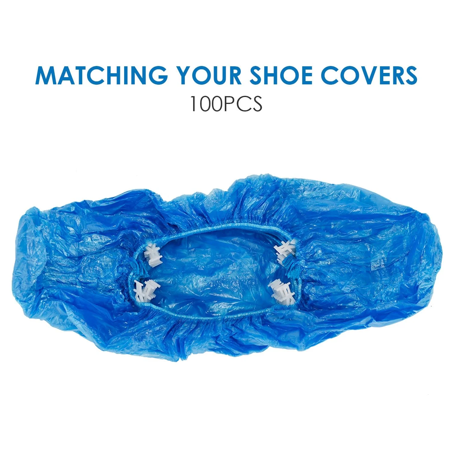 DEDC 100 Pcs Disposable Plastic T Shape Shoe Covers for Home and Office - Image 6
